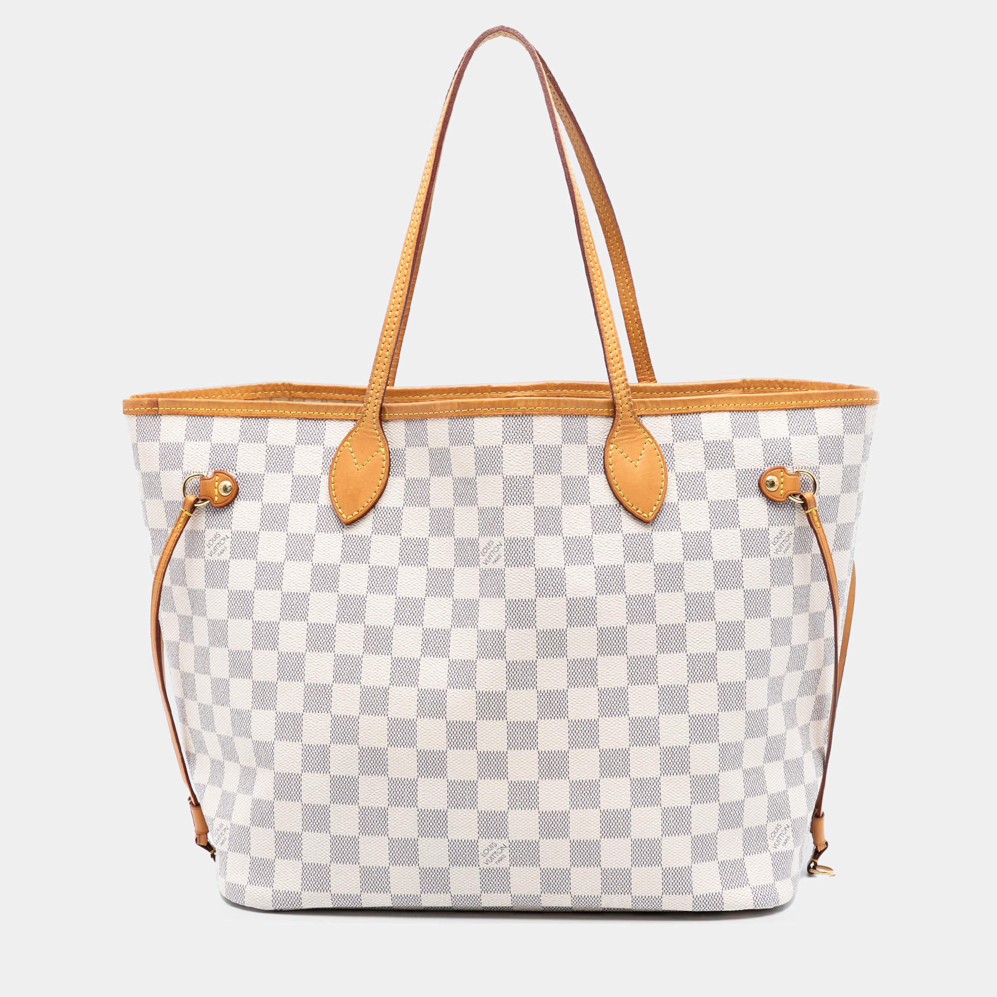 مملوكة مسبقًا Louis Vuitton White Damier Azur Neverfull MM