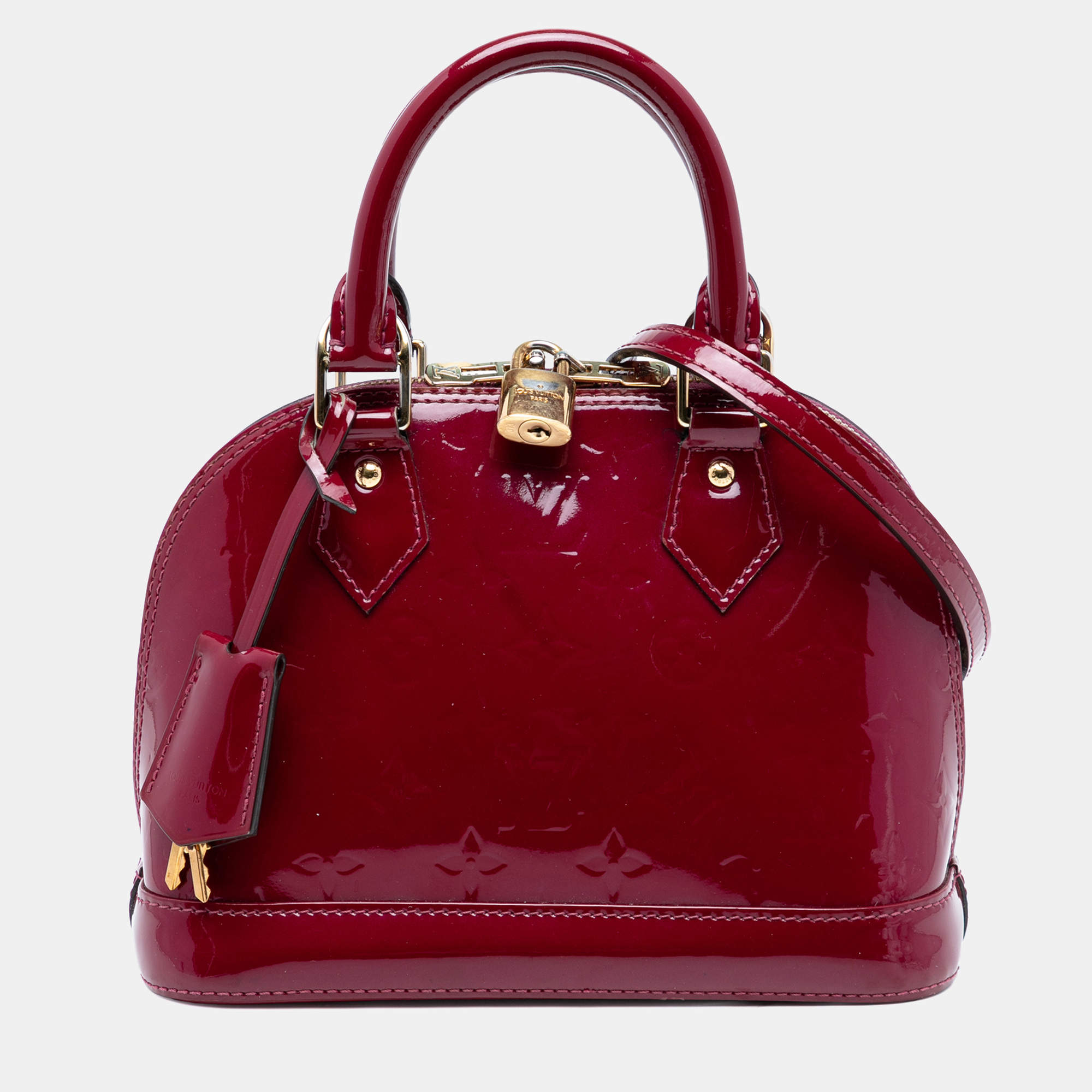 مملوكة مسبقًا Louis Vuitton Red Monogram Vernis Alma BB