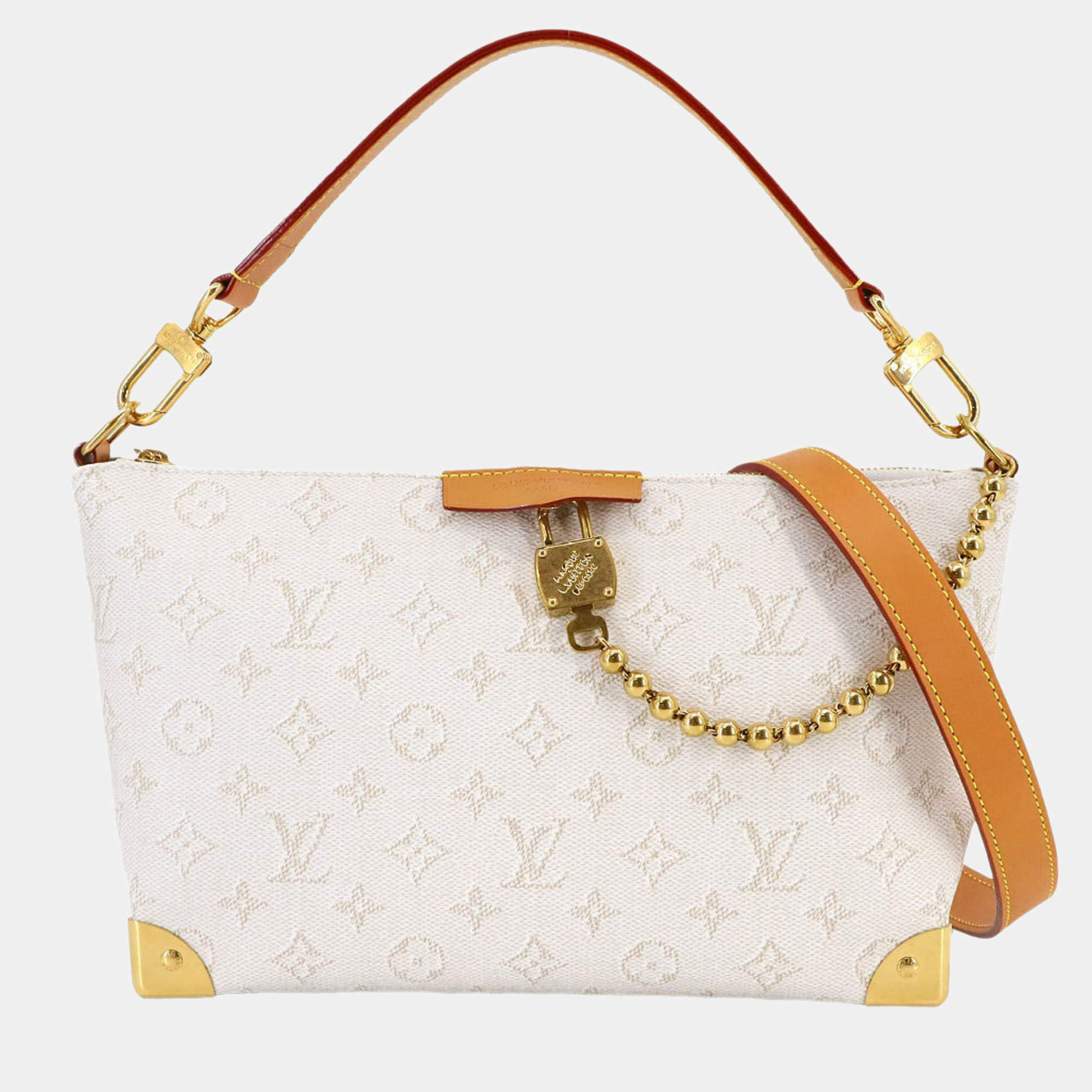 مملوكة مسبقًا Louis Vuitton Monogram Heritage Bobo Trunk 2-Way Hand/Shoulder Bag Off-White