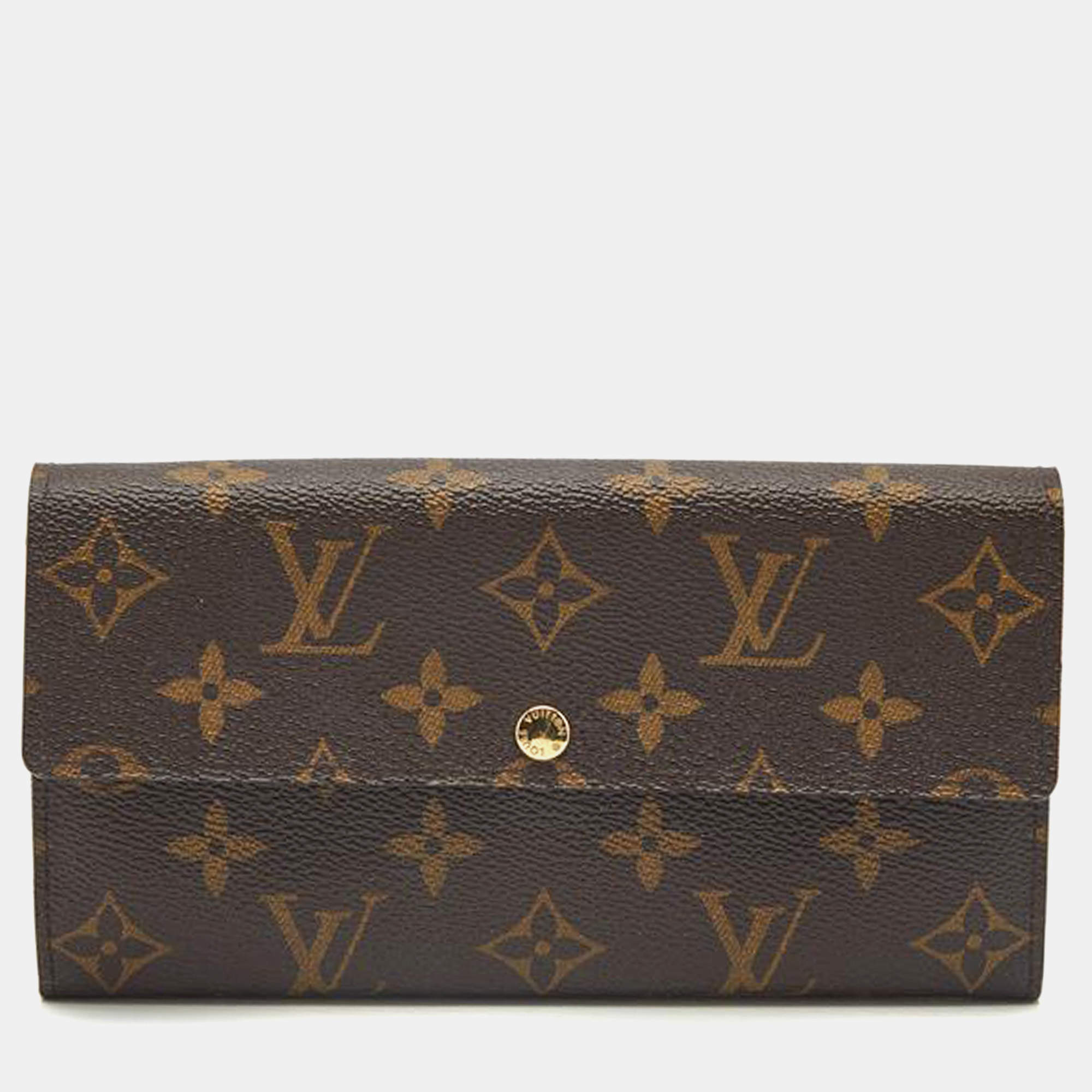 Pre Owned Louis Vuitton Sarah Monogram Canvas Wallet