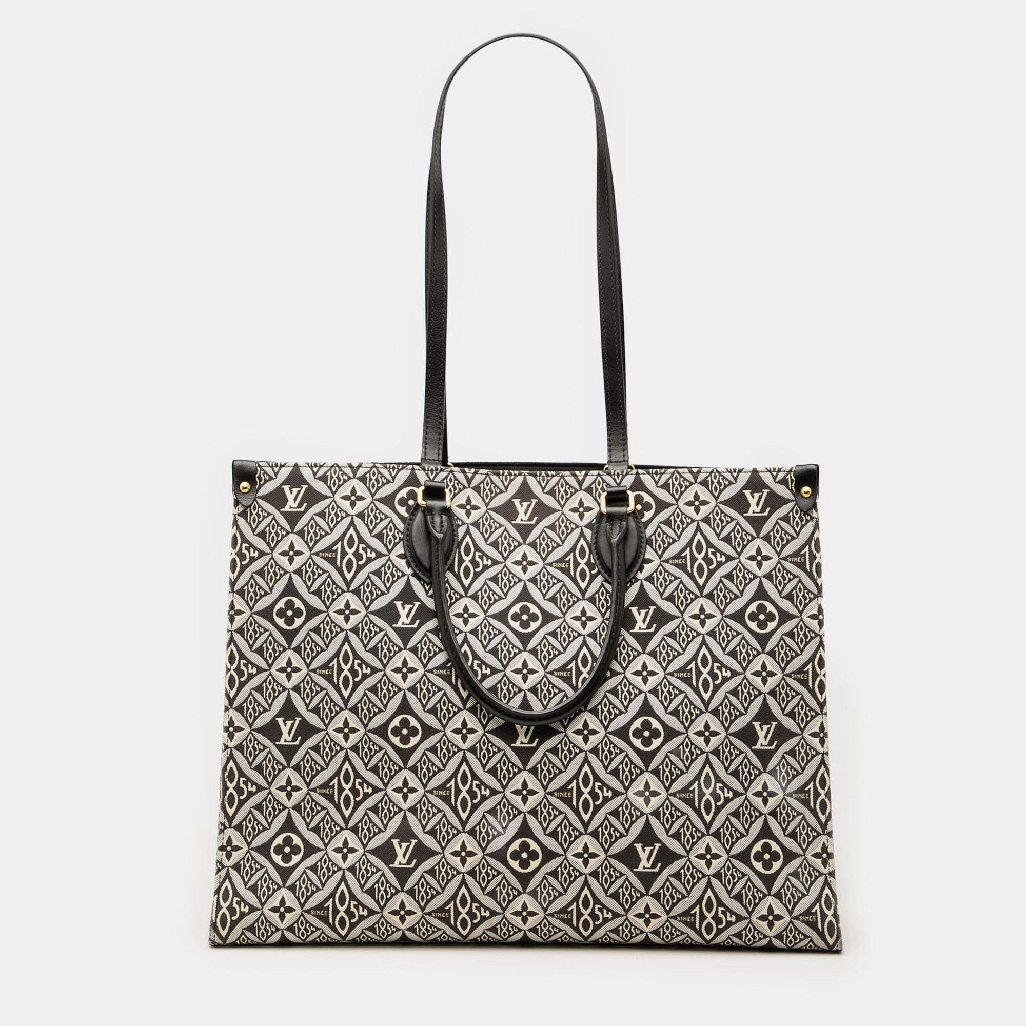 مملوكة مسبقًا Louis Vuitton Black Monogram Jacquard Since 1854 OnTheGo GM
