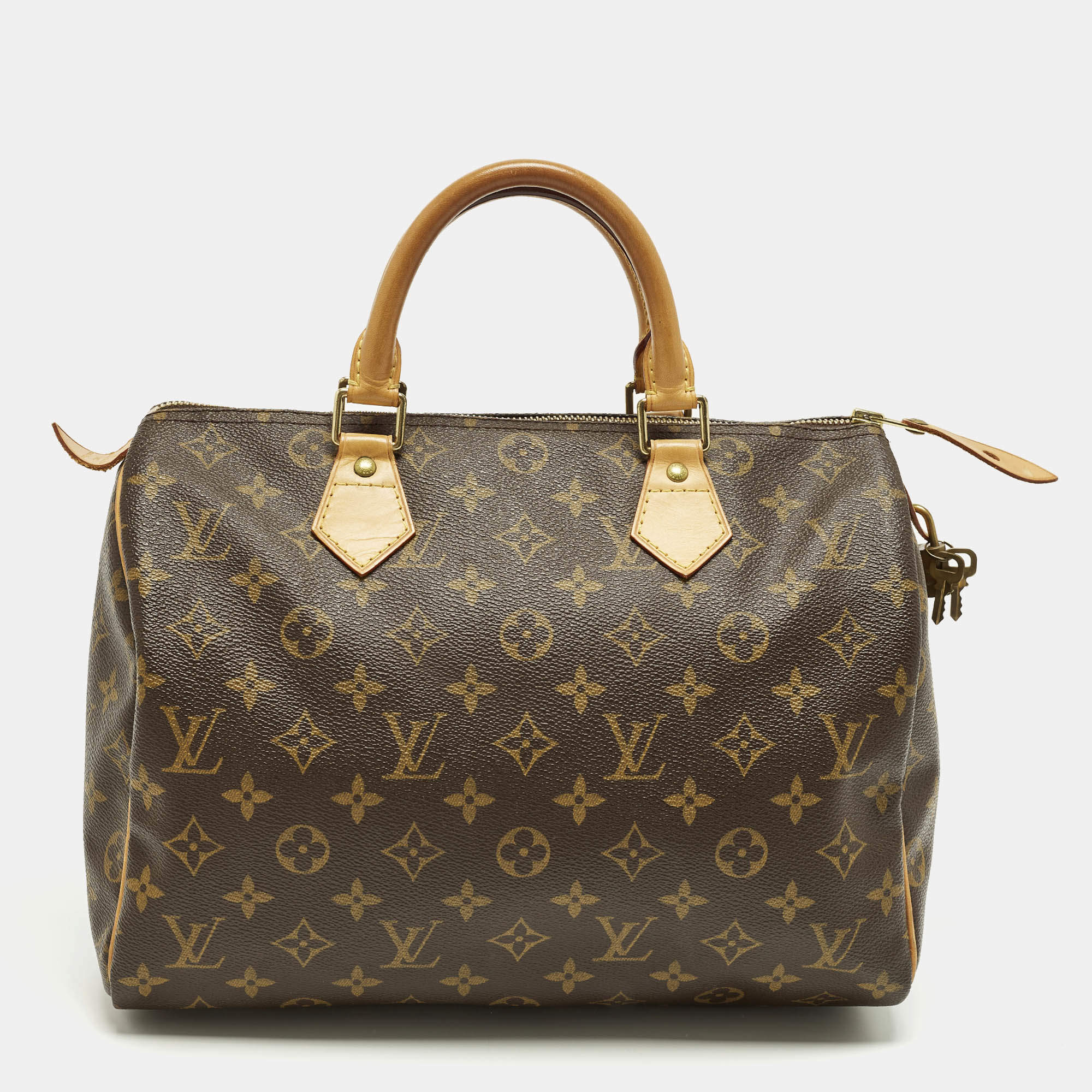 Pre Owned Louis Vuitton Speedy 30 Monogram Canvas Satchel