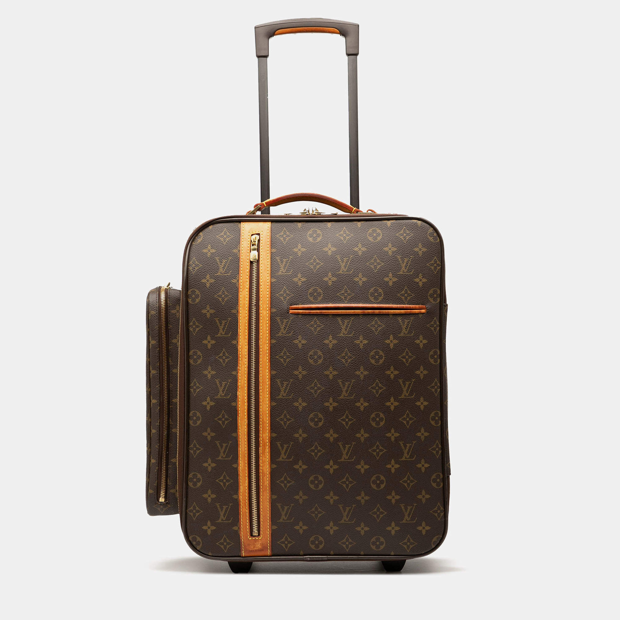 Pre Owned Louis Vuitton Brown Monogram Bosphore Trolley 45