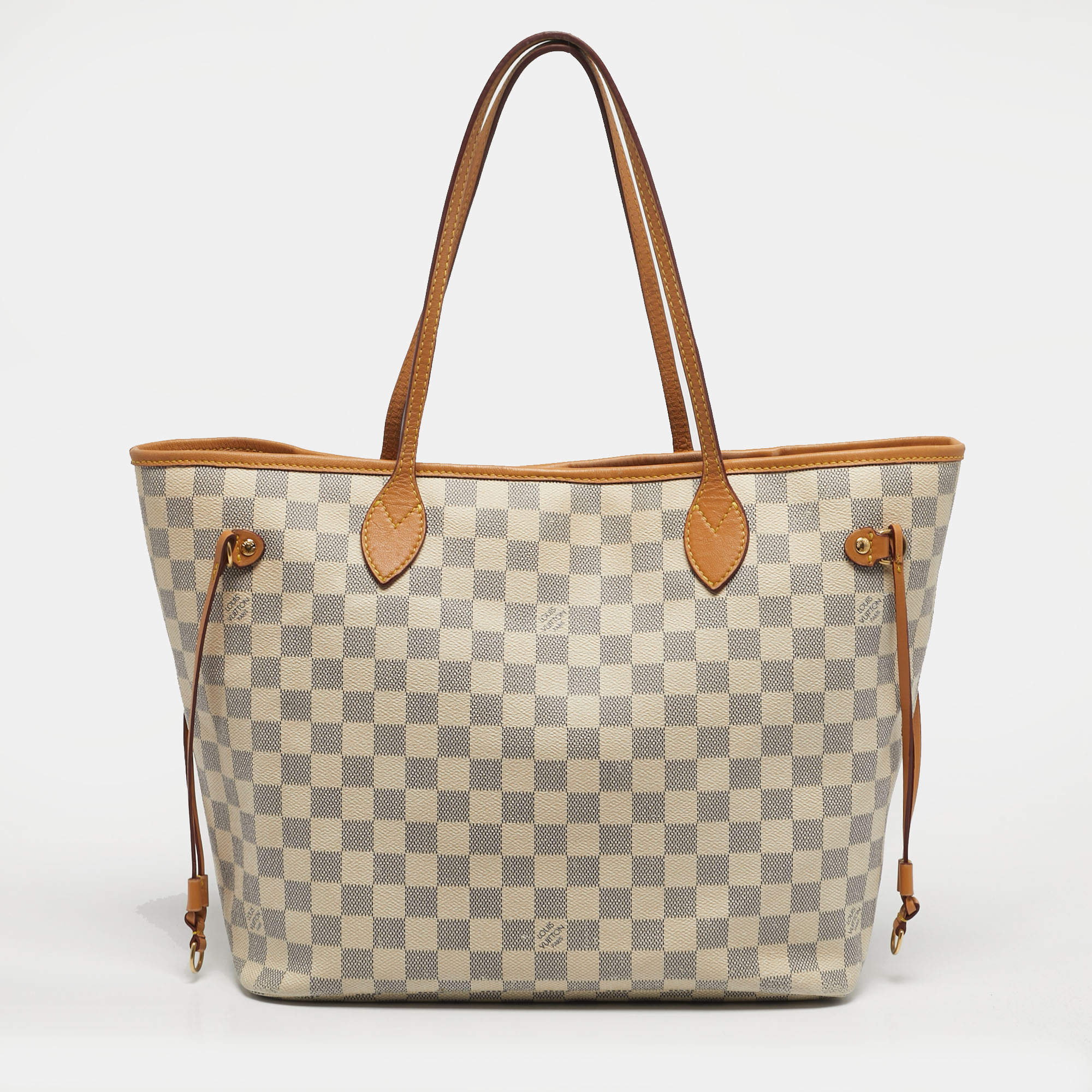 مملوكة مسبقًا Louis Vuitton Neverfull MM Damier Azur Canvas Bag