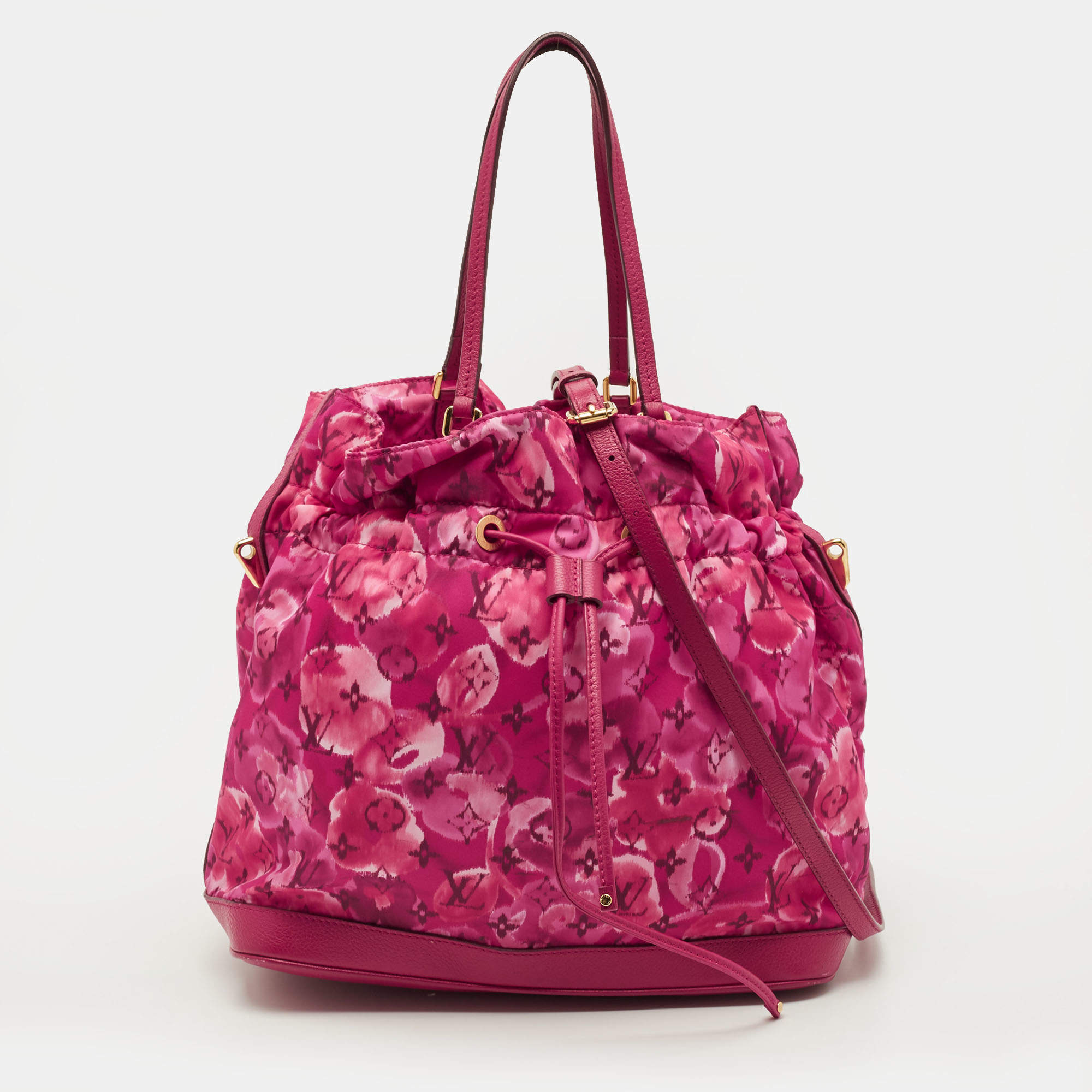 Pre Owned Louis Vuitton Noefull Limited Edition Indian Rose Monogram lkat Floral Nylon Bag
