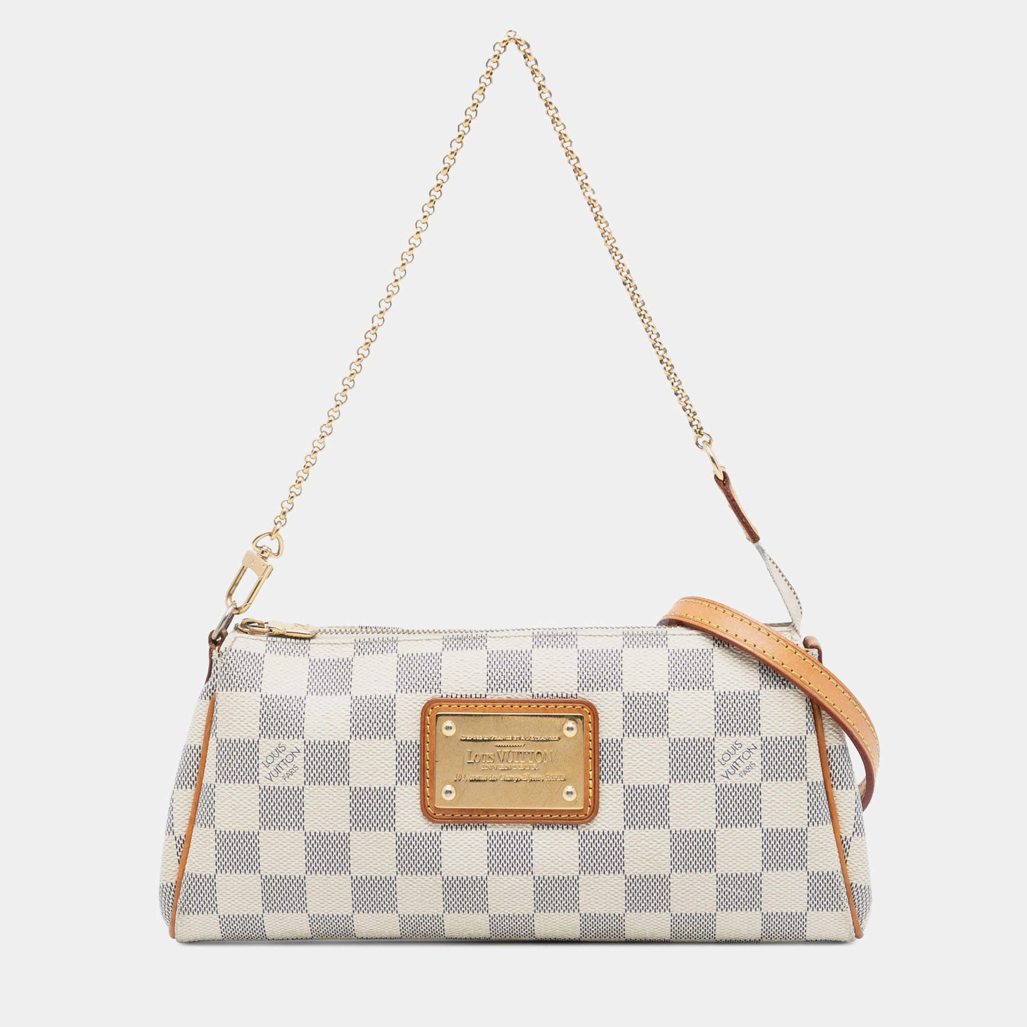 مملوكة مسبقًا Louis Vuitton White Damier Azur Eva Handbag
