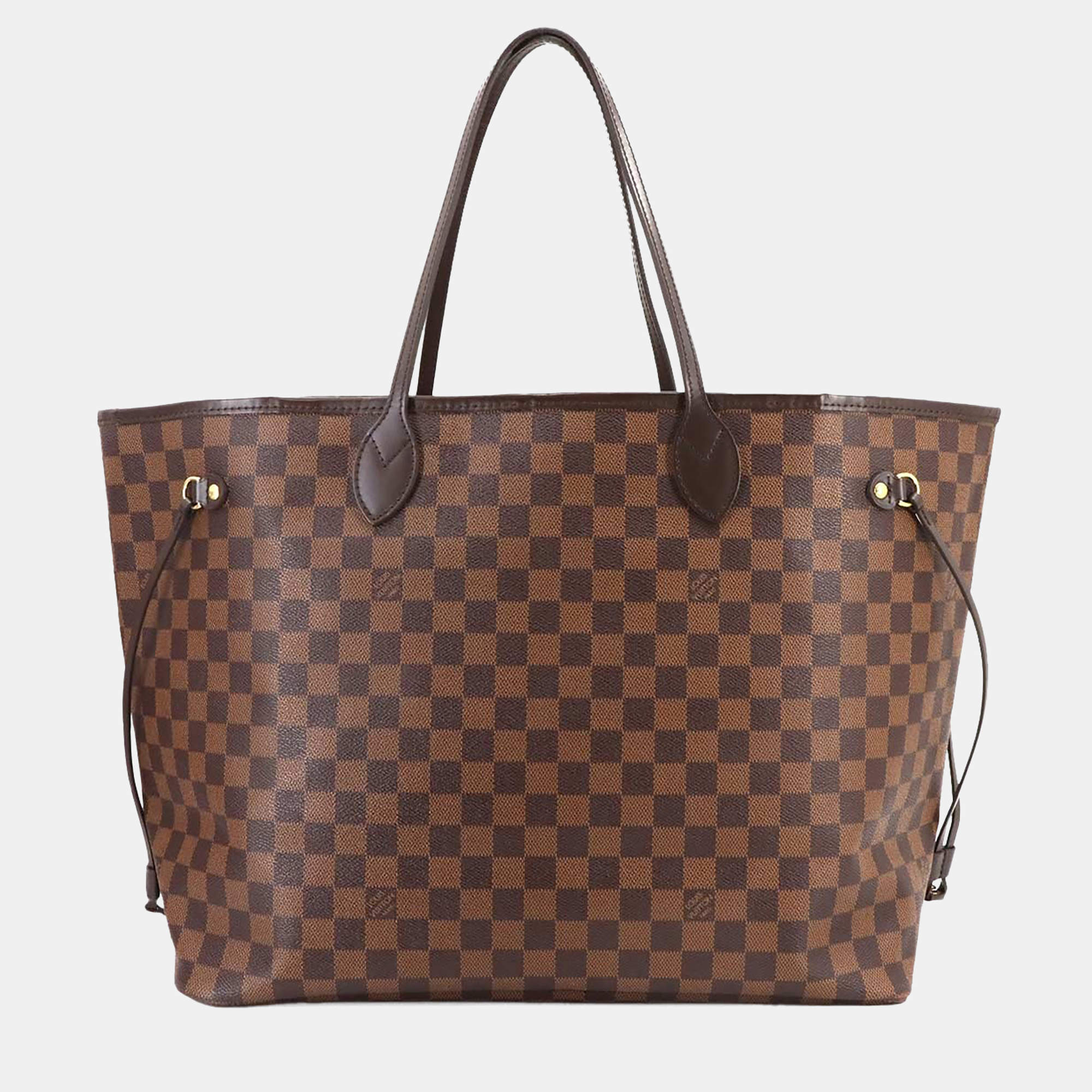 Pre Owned Louis Vuitton Neverfull GM Ebene Cerise Damier Canvas Tote Bag