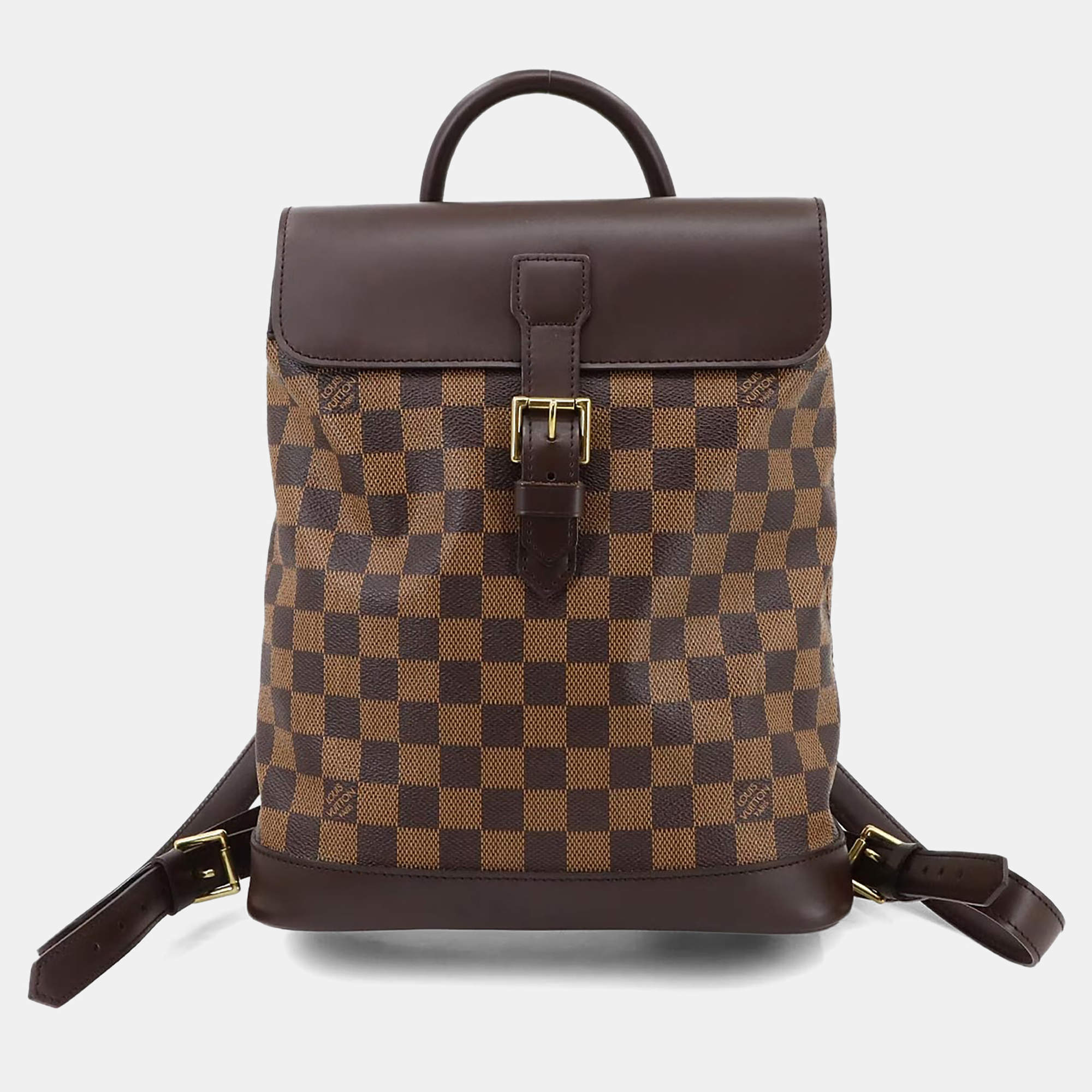 Pre Owned Louis Vuitton Soho Ebene Damier Canvas Backpack