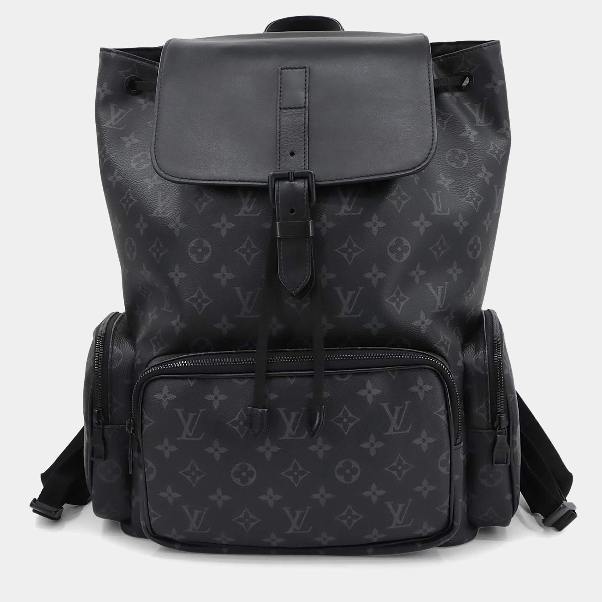 مملوكة مسبقًا Louis Vuitton Trio Backpack Black Monogram Eclipse Canvas Backpack