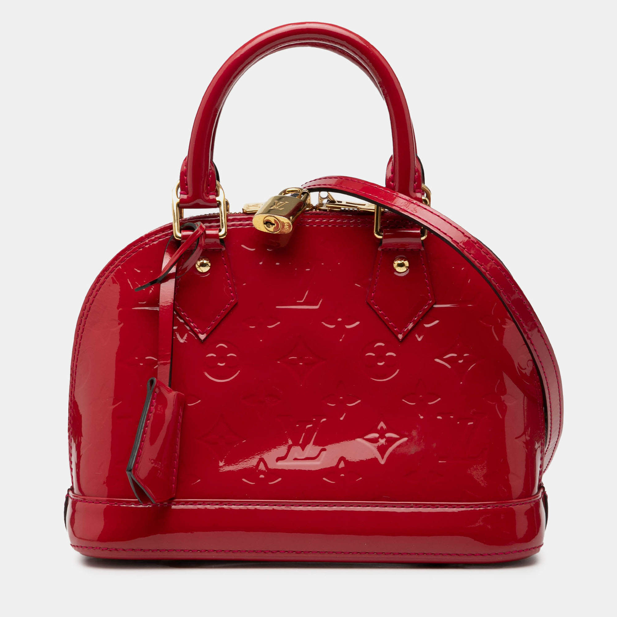مملوكة مسبقًا Louis Vuitton Red Monogram Vernis Alma BB