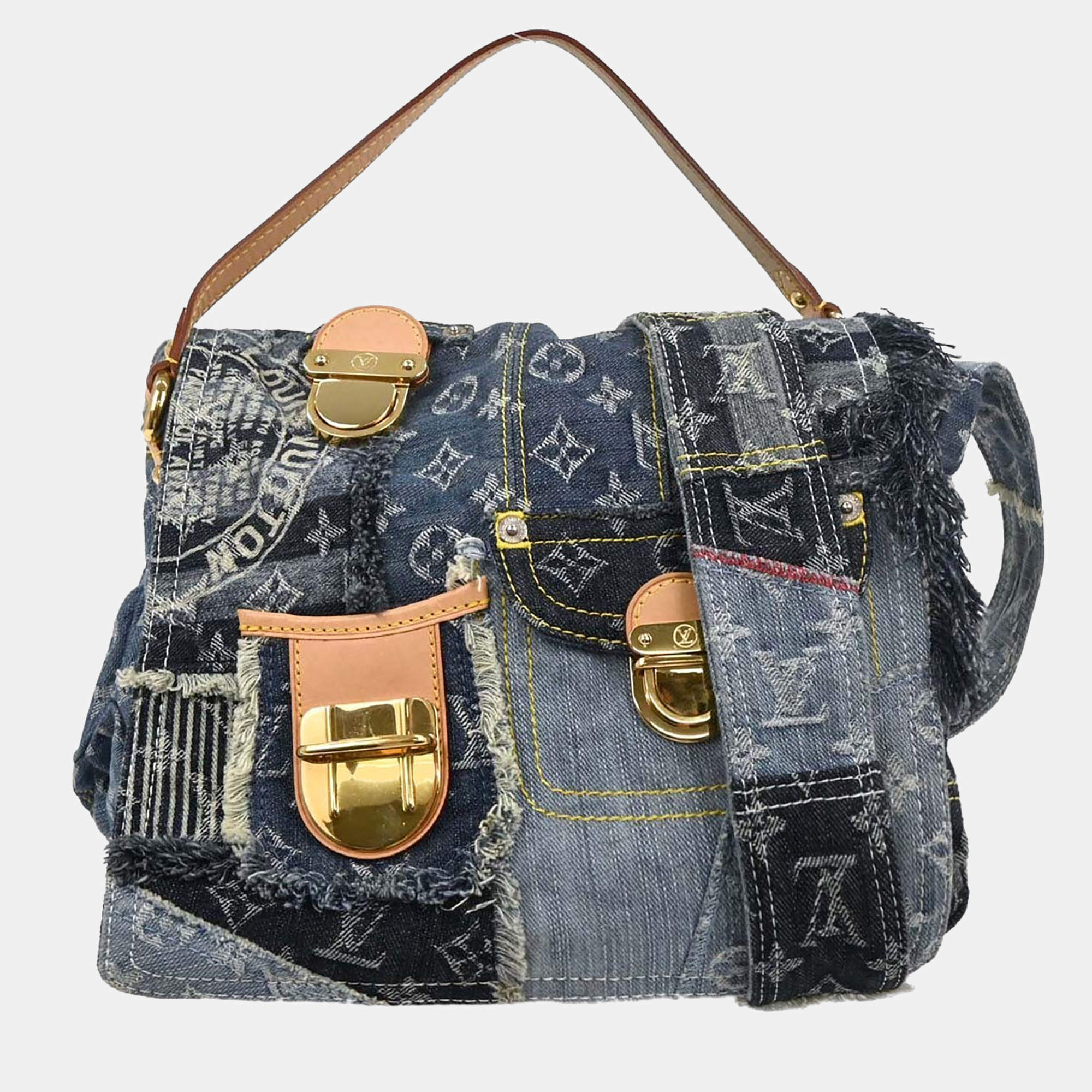 مملوكة مسبقًا Louis Vuitton Monogram Denim Patchwork Postie 2way Handbag
