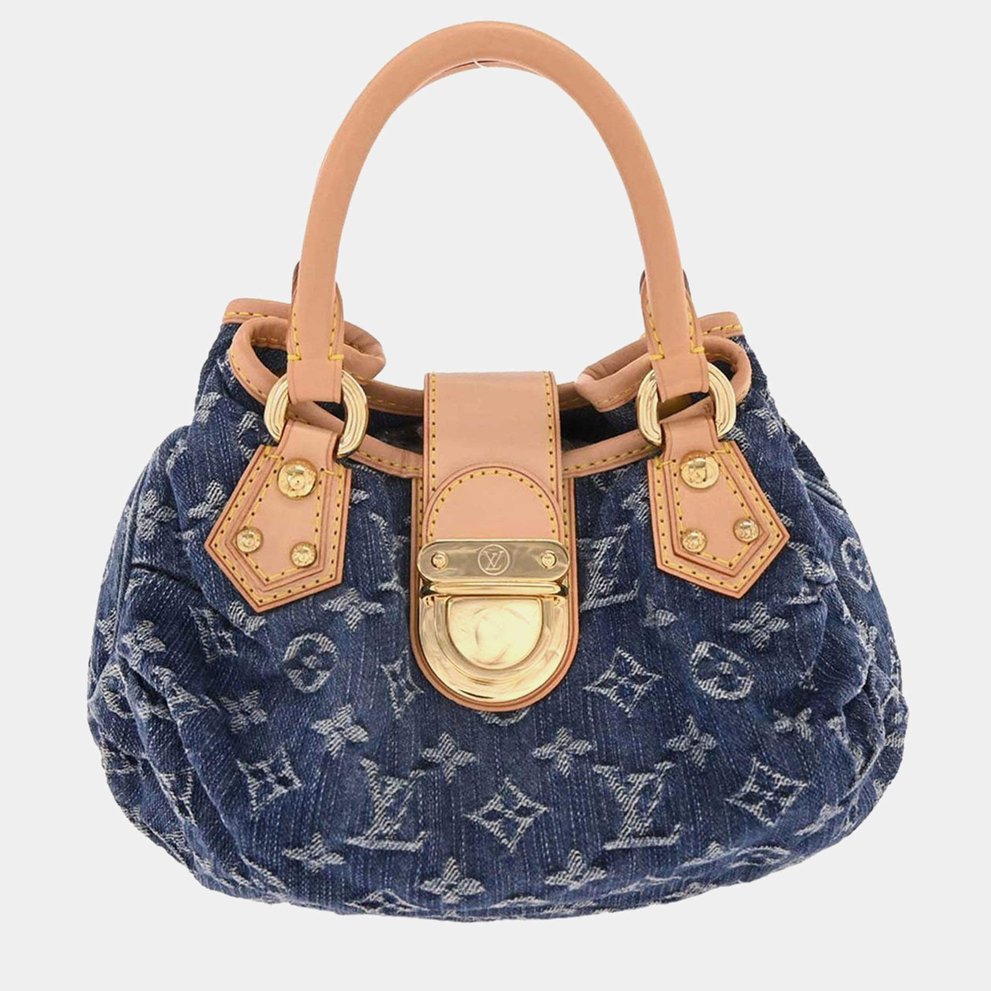 Pre Owned حقيبة لوي فيتون بليتي دينيم مونوغرام أزرق