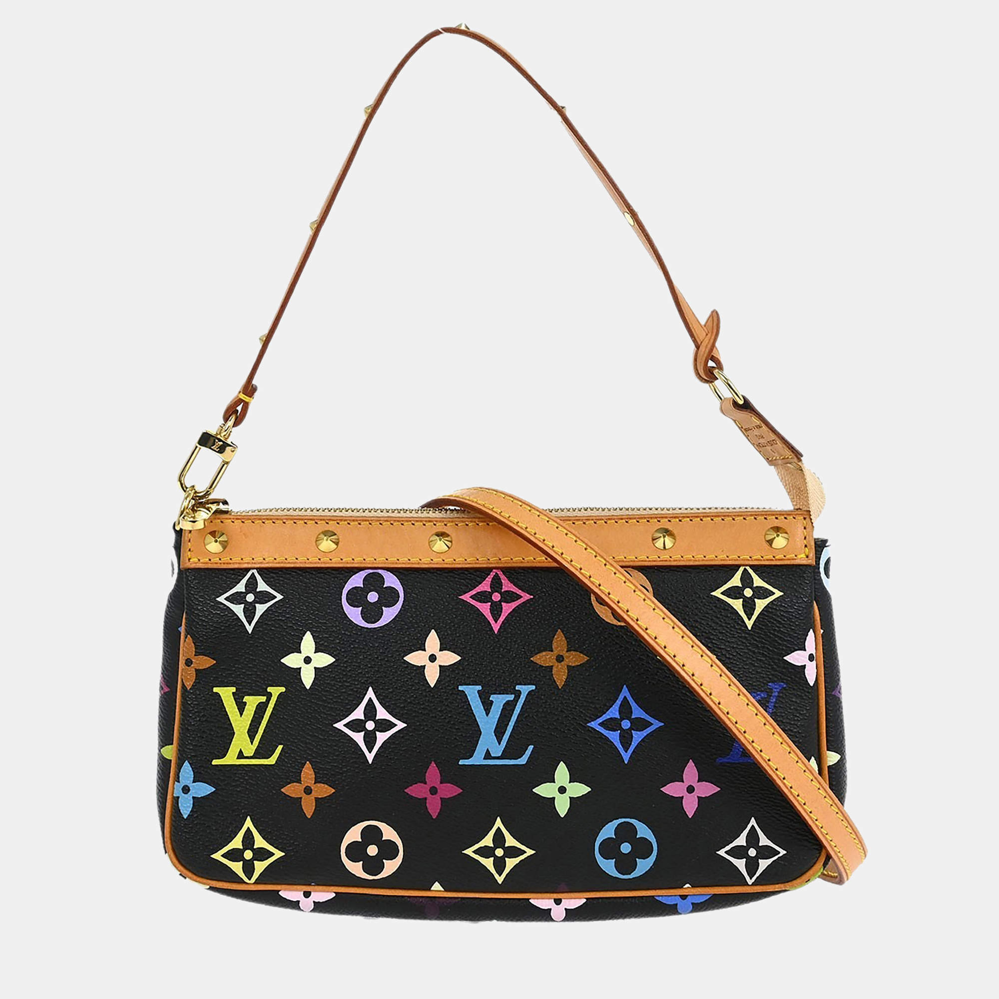 مملوكة مسبقًا Louis Vuitton Black Multicolor Pochette Accessoires