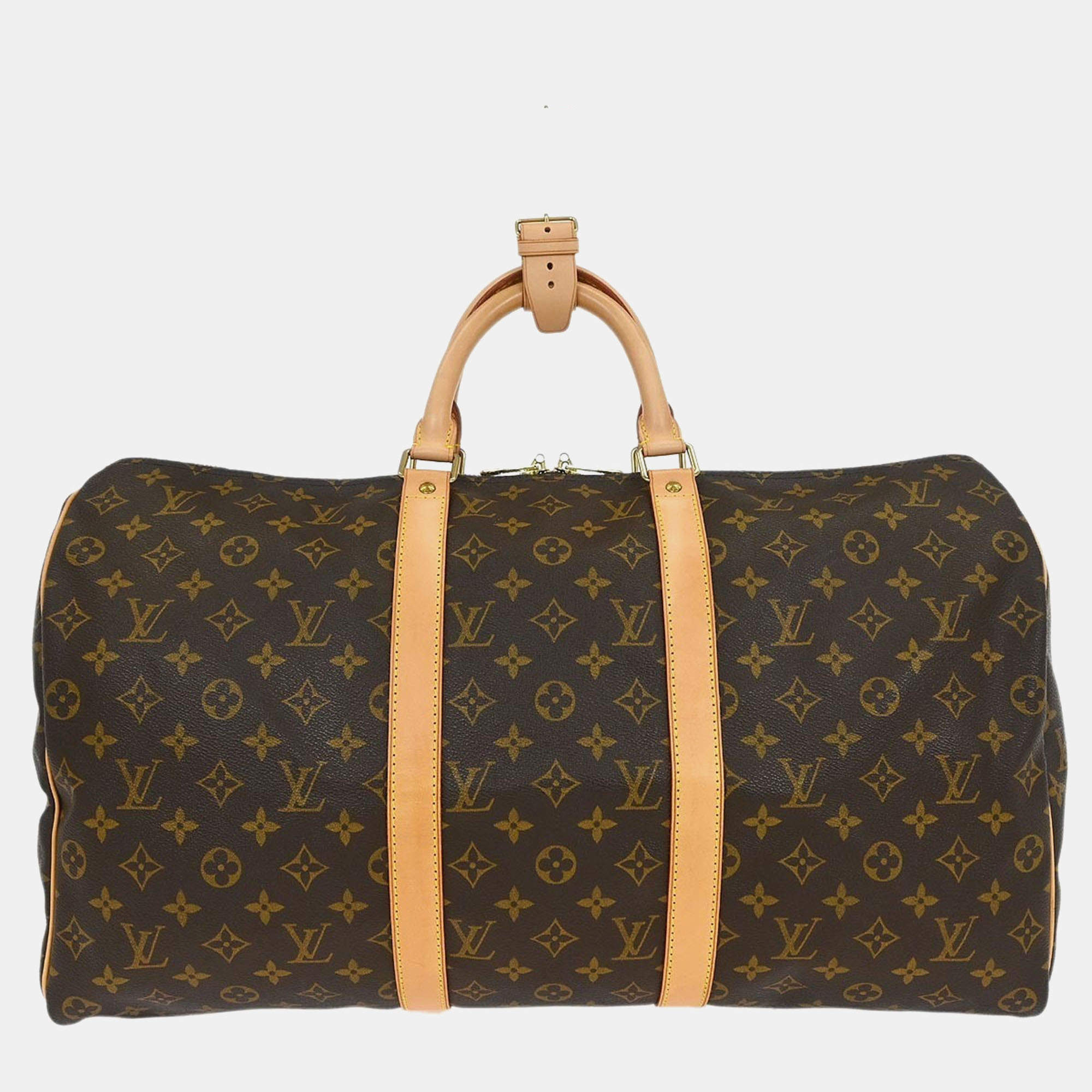 Pre Owned Louis Vuitton Monogram Keepall 50 Duffle Travel Handbag