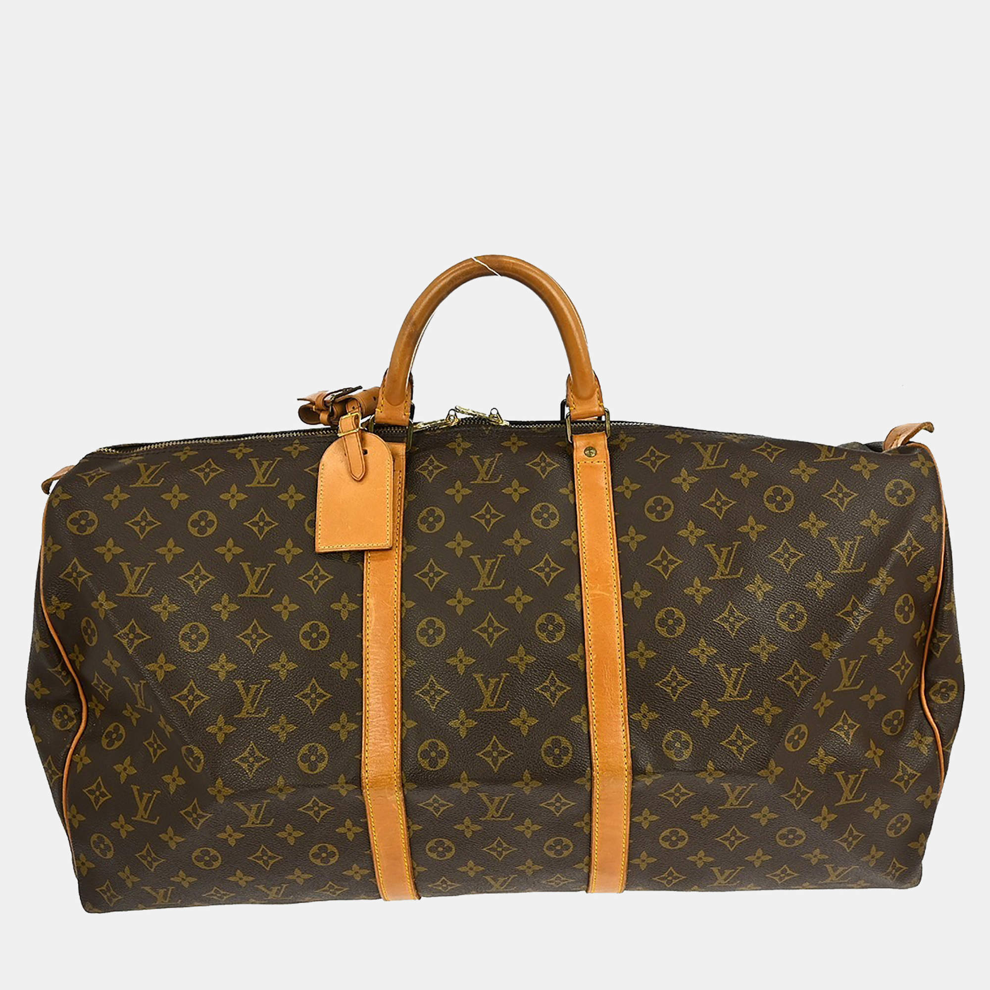 Pre Owned Louis Vuitton Keepall 60 Travel Handbag Monogram