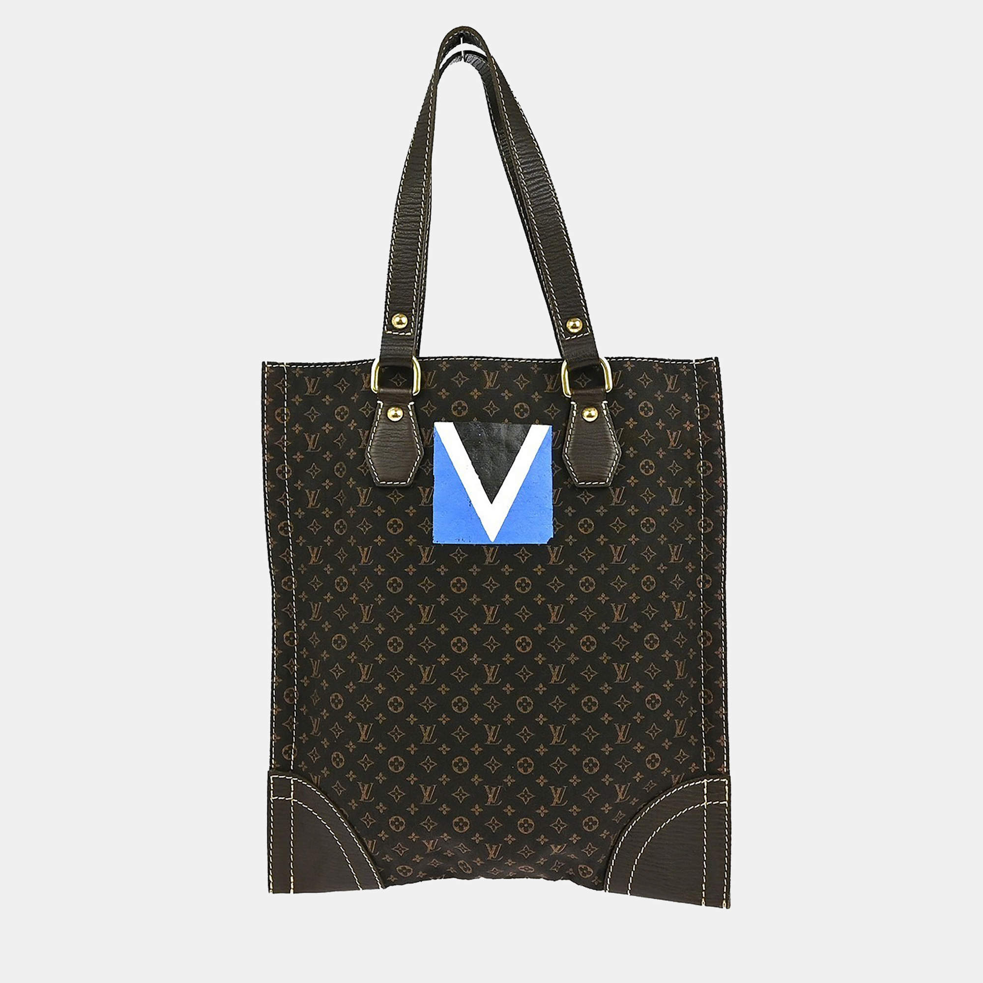 Pre Owned Louis Vuitton Monogram Mini Lin Initial Tanger