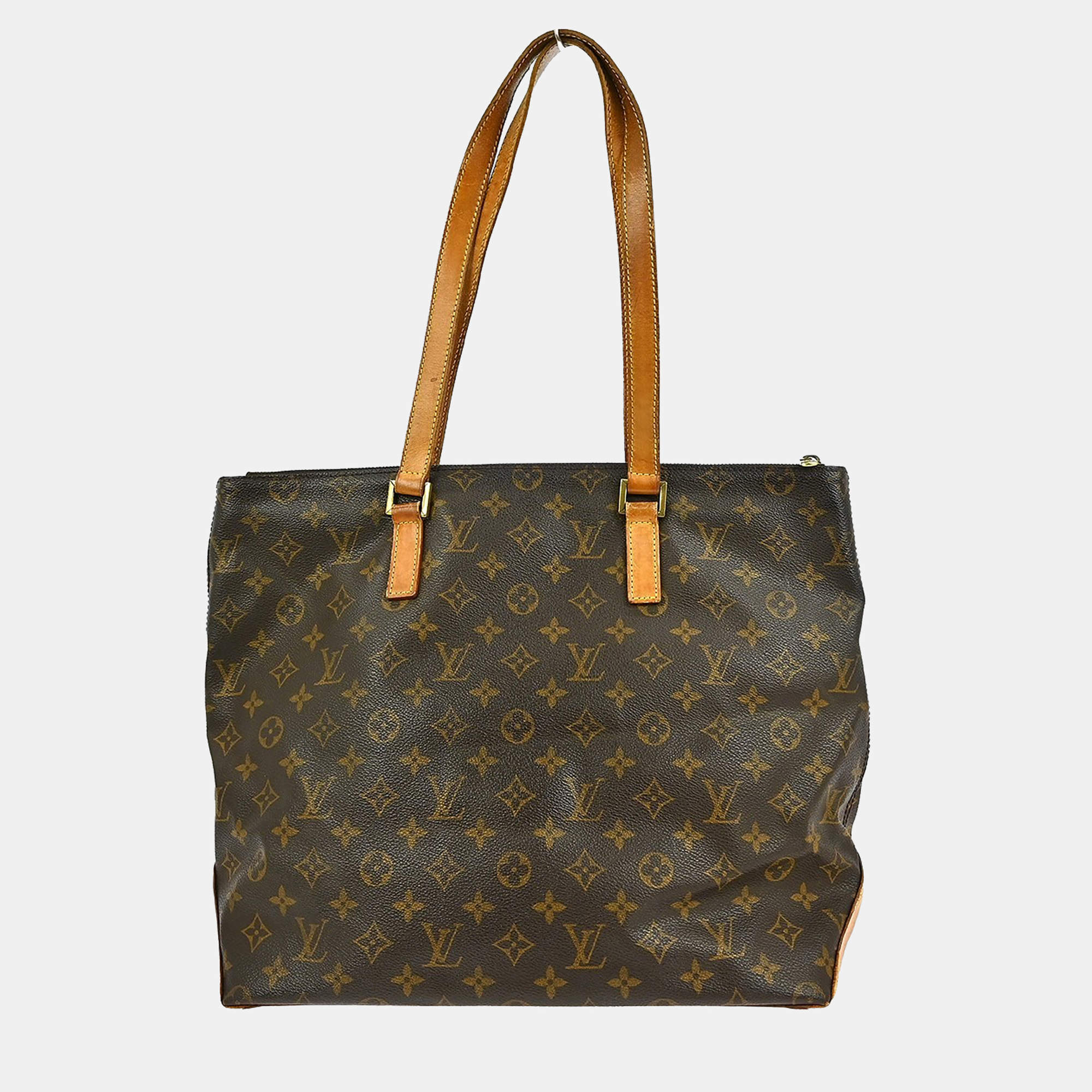 Pre Owned Louis Vuitton Cabas Mezzo Hand Tote Bag Monogram
