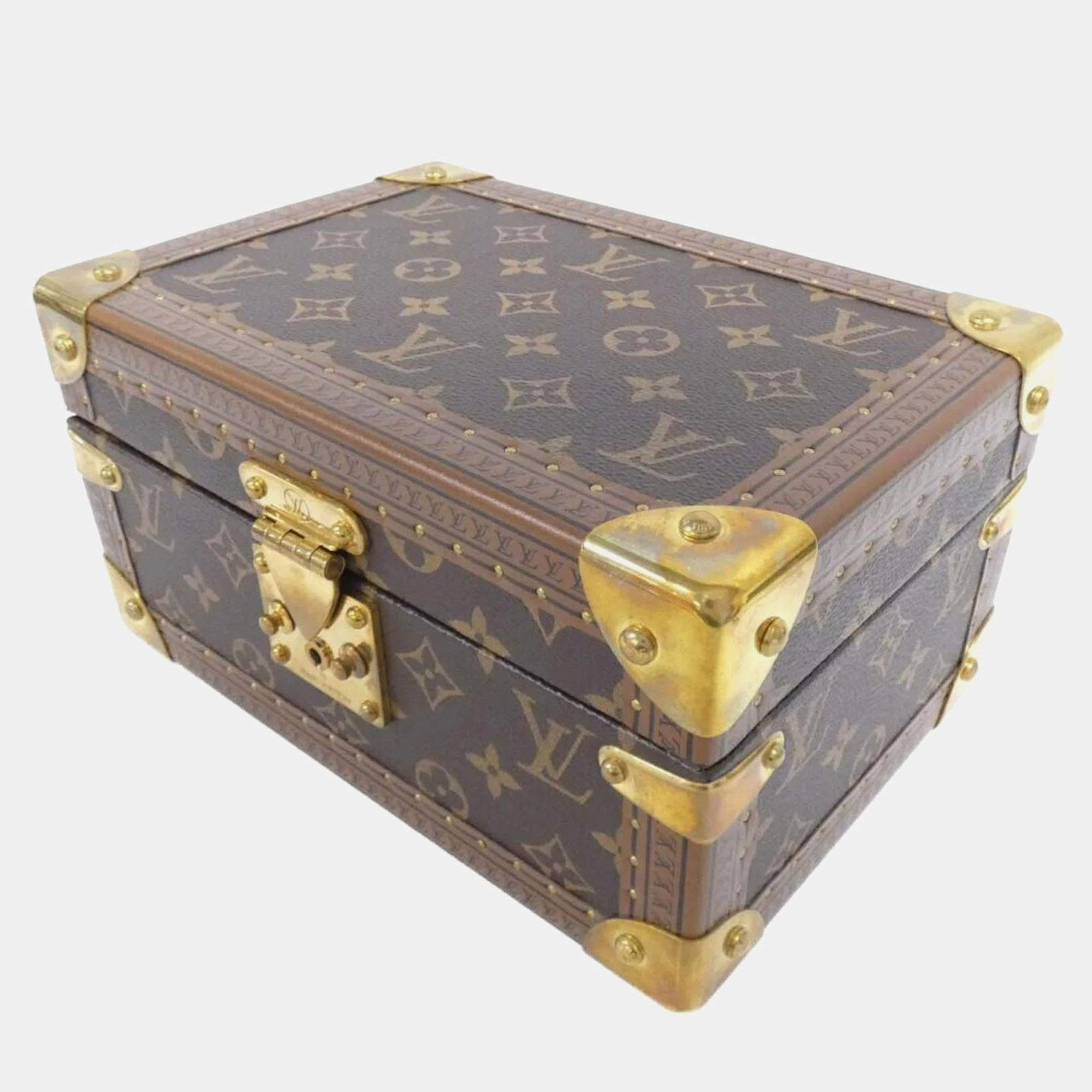 Pre Owned Louis Vuitton Monogram Tresor 24Cm Jewelry Case