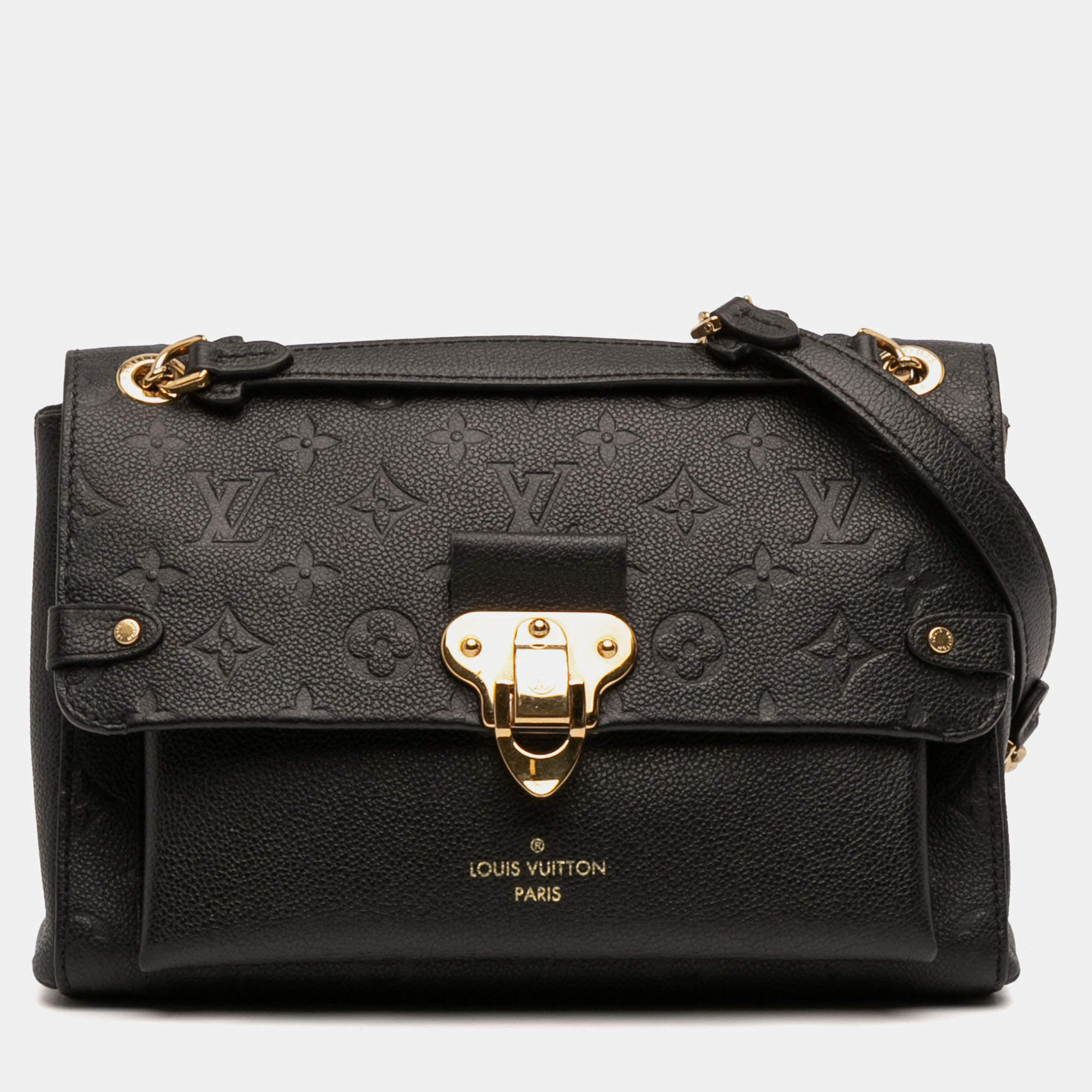 Pre Owned Louis Vuitton Black Monogram Empreinte Vavin PM