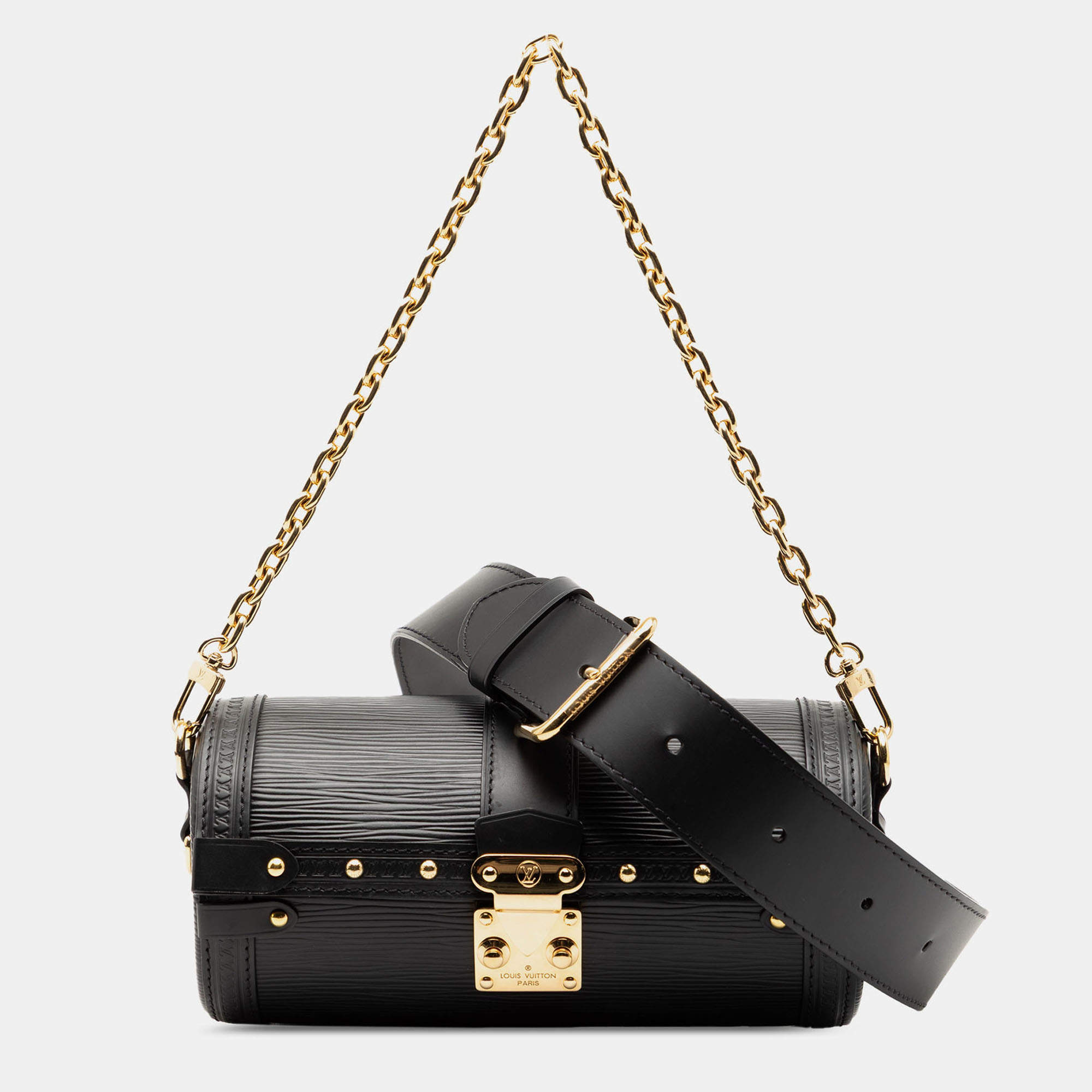 Pre Owned حقيبة لوي فيتون صندوق بابيلون جلد إيبي أسود