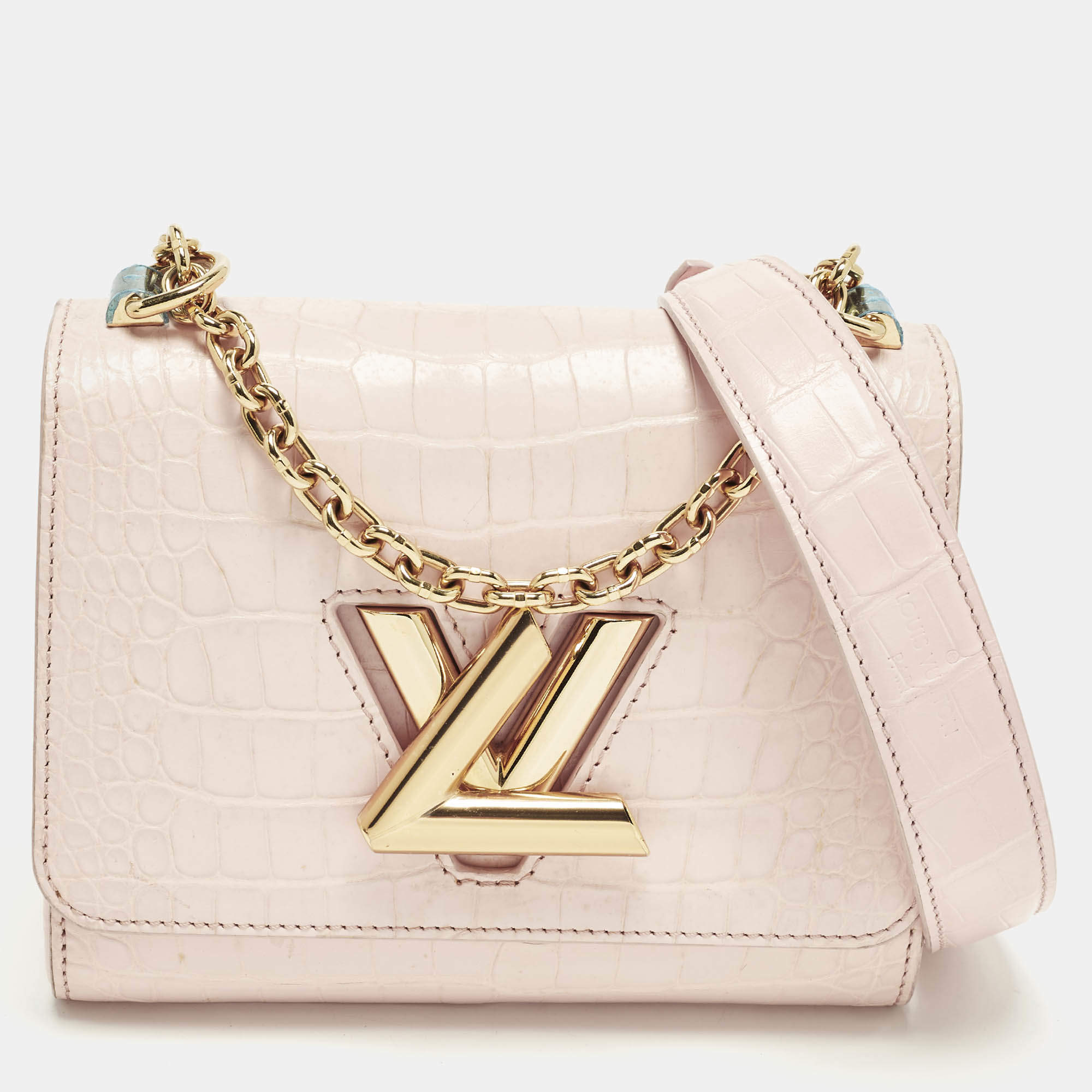 Pre Owned حقيبة لويس فيتون تويست إبي جلد أزرق سابير PM