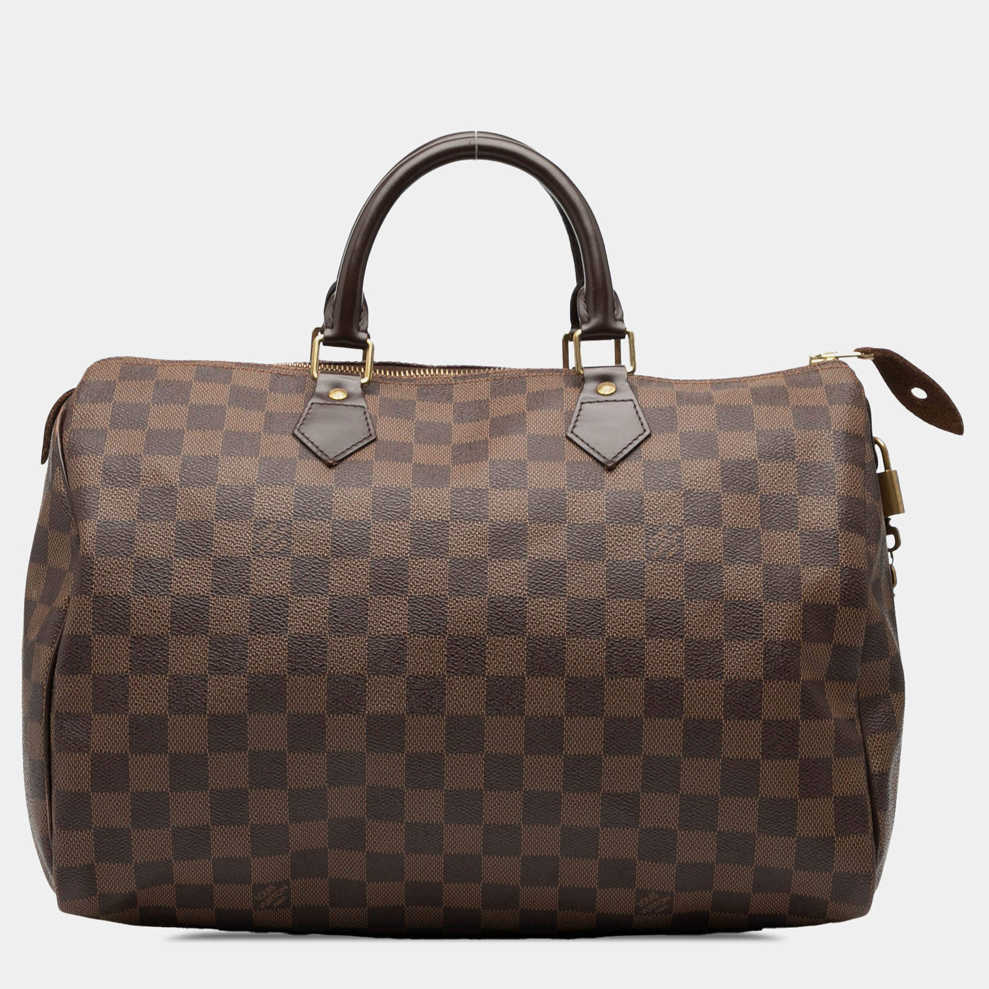 Pre Owned Louis Vuitton Brown Damier Ebene Speedy 35