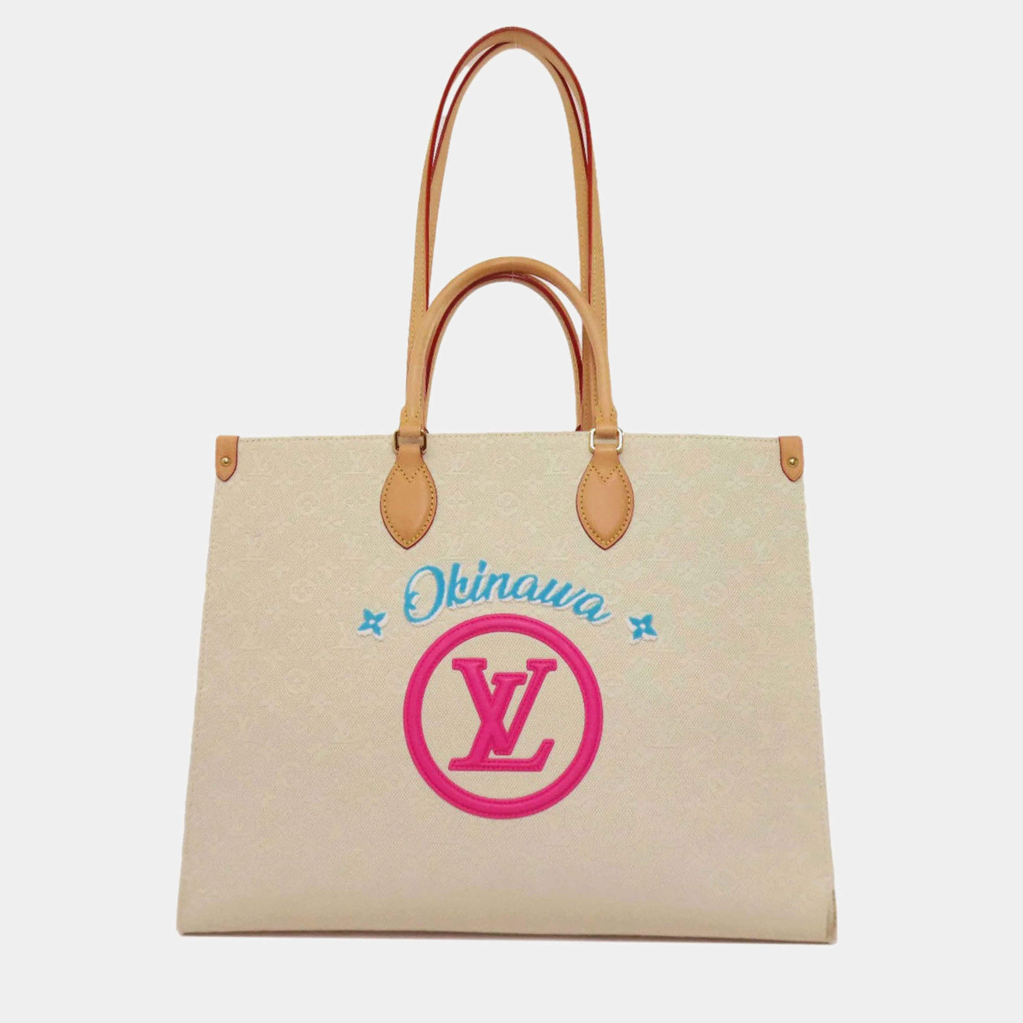 Pre Owned Louis Vuitton On The Go Gm Okinawa Limited Edition Canvas Tote Bag