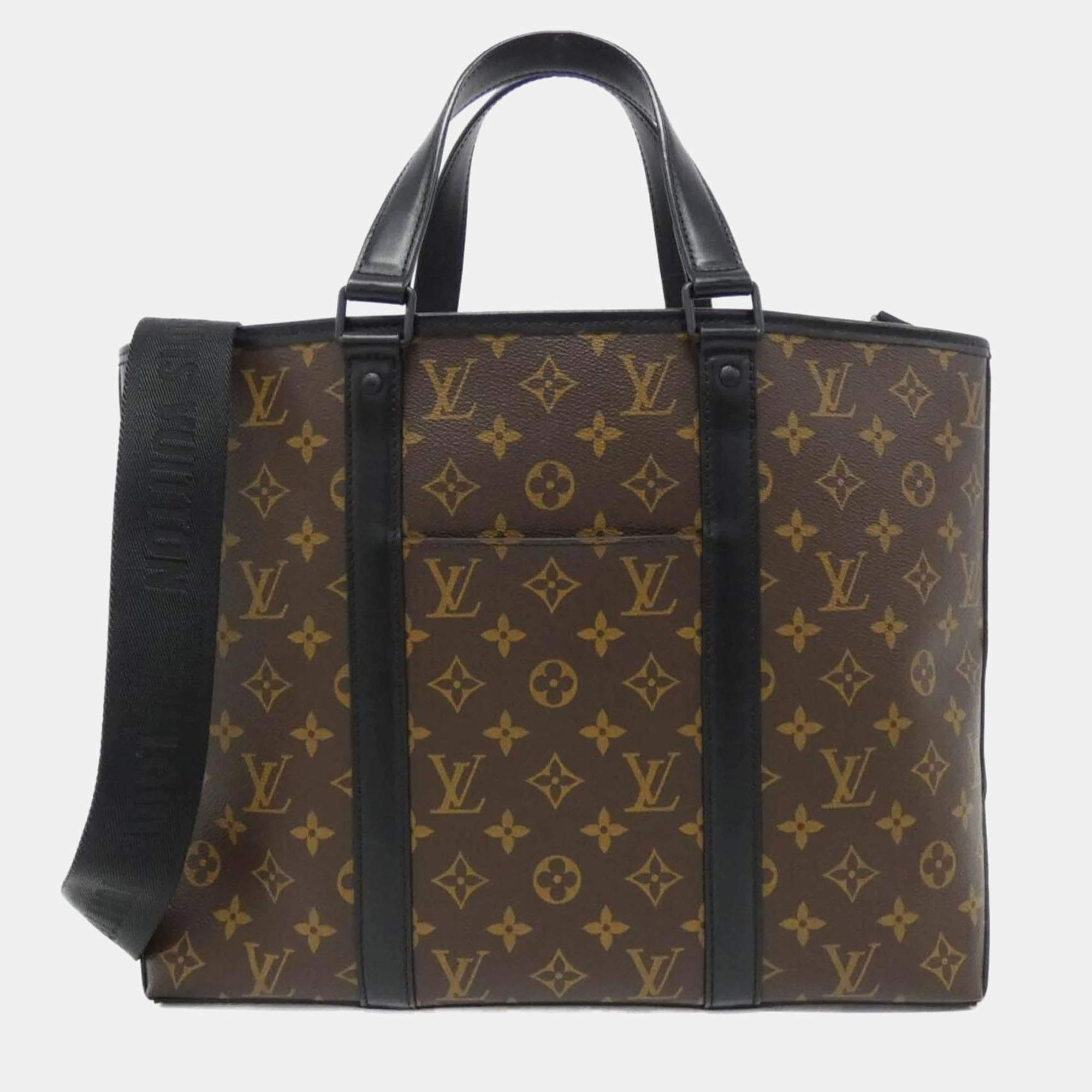 مملوكة مسبقًا Louis Vuitton Monogram Macassar Weekend Tote Gm Handbag