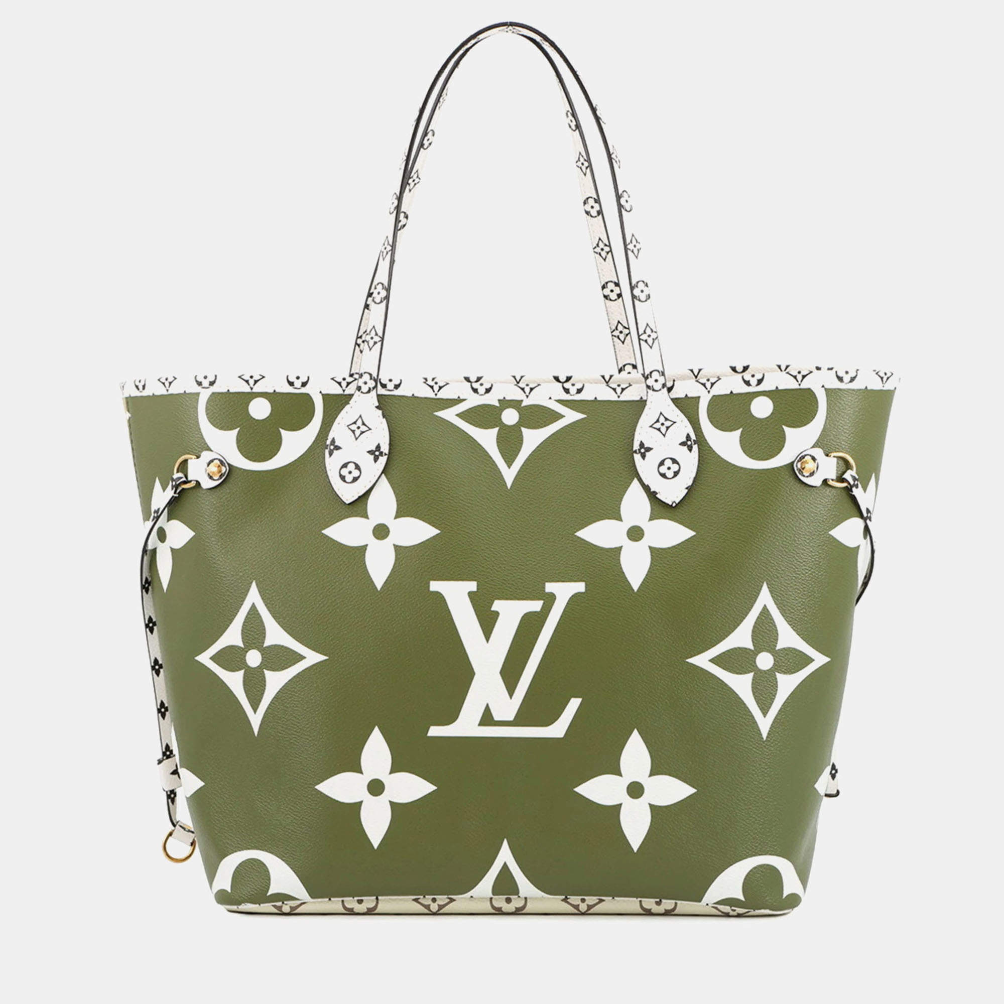 Pre Owned Louis Vuitton Monogram Giant Neverfull MM Coated Canvas Tote Bag