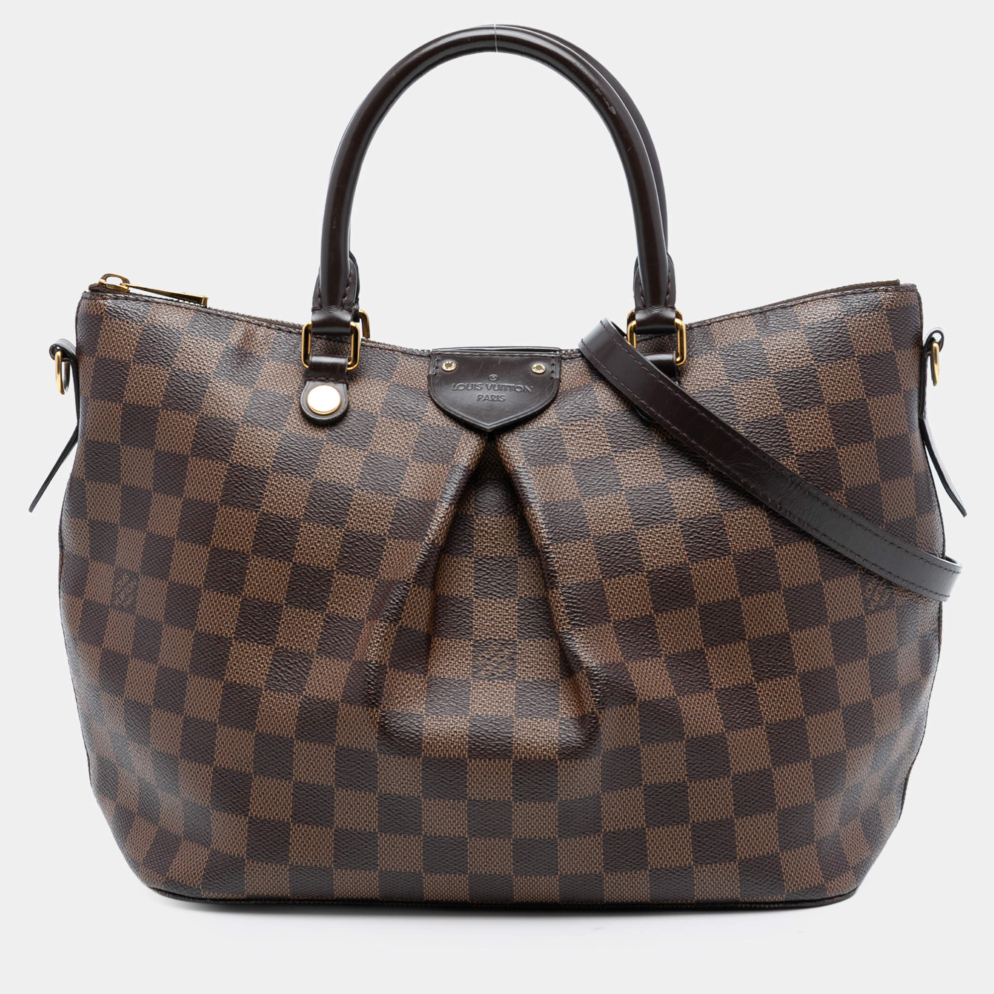 Pre Owned Louis Vuitton Brown Damier Ebene Siena MM