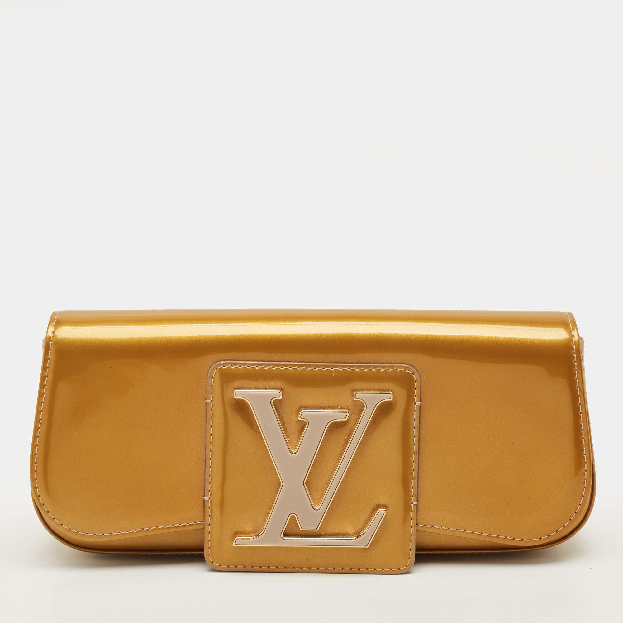 مملوكة مسبقًا Louis Vuitton Sobe Rose Florentine Vernis Clutch