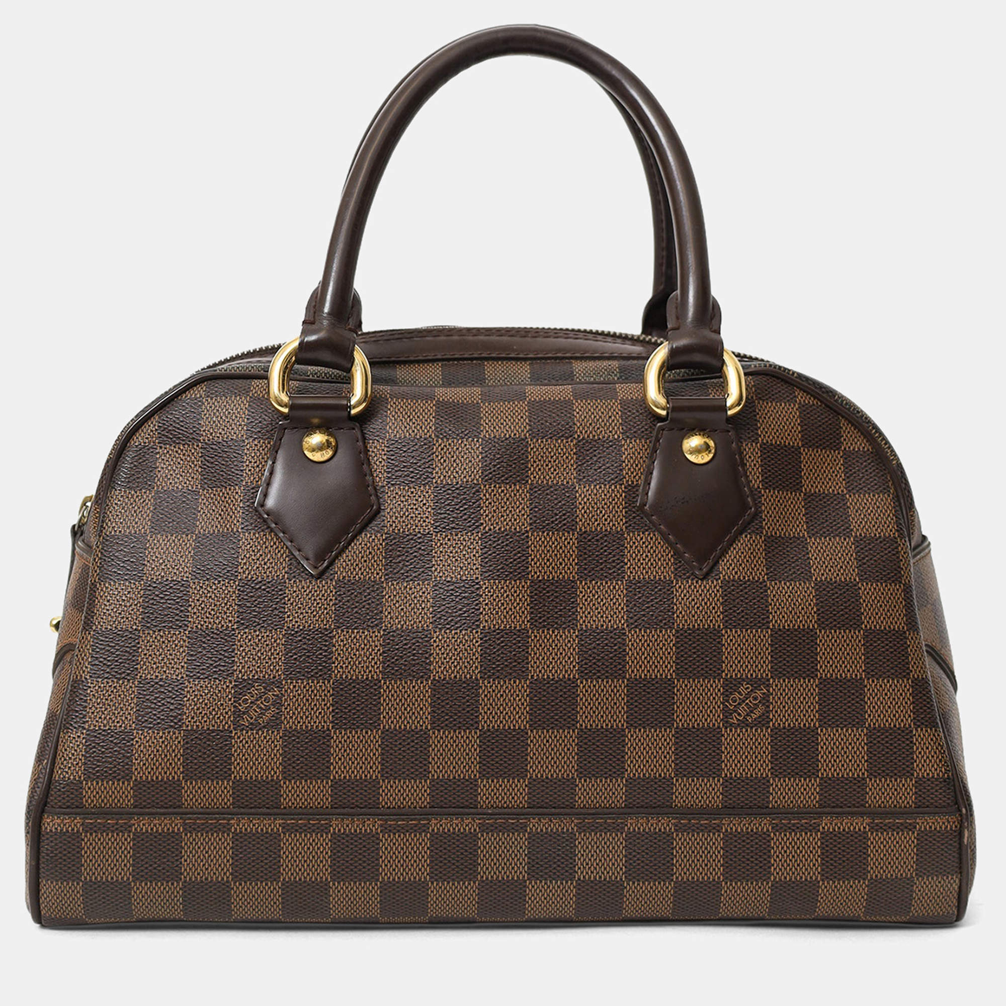 Pre Owned Louis Vuitton 2006 Damier Ebene Canvas Duomo Top Handle Bag