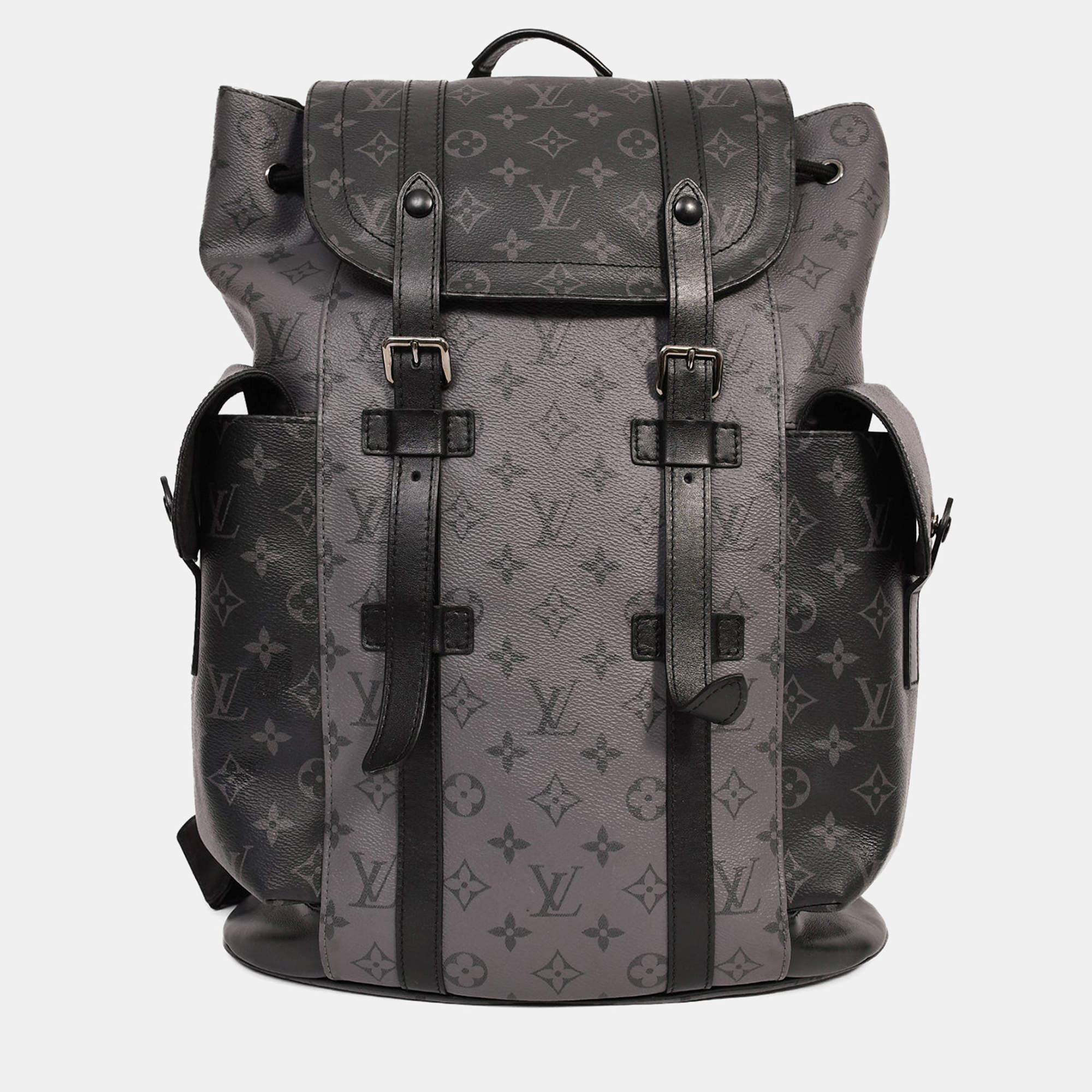 Pre Owned Louis Vuitton Monogram Eclipse 'Christopher' MM Backpack