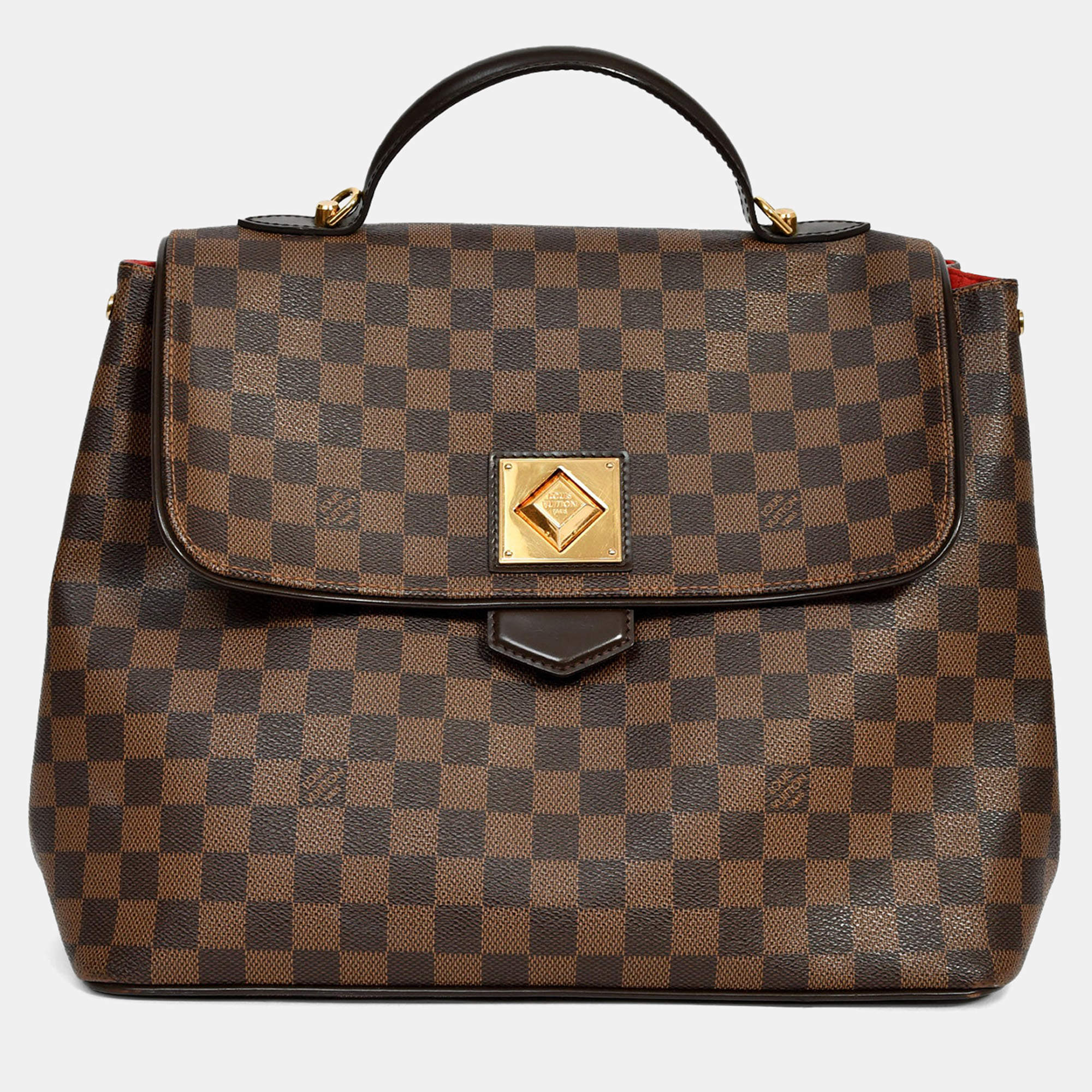 مملوكة مسبقًا Louis Vuitton 2011 Brown Canvas Damier Ebene GM Bergamo Tote