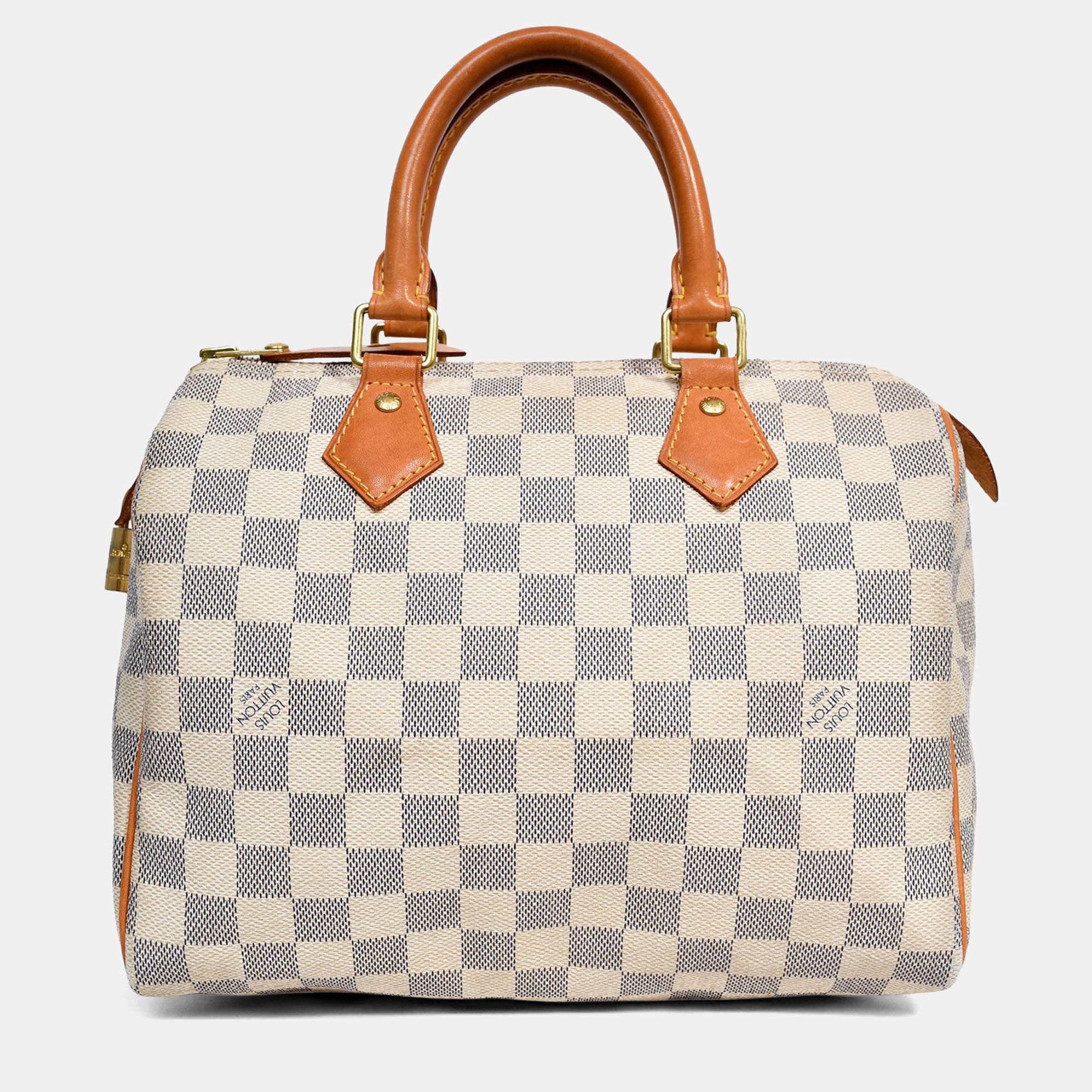 Pre Owned Louis Vuitton 2014 Damier Azur Speedy 25 Top Handle