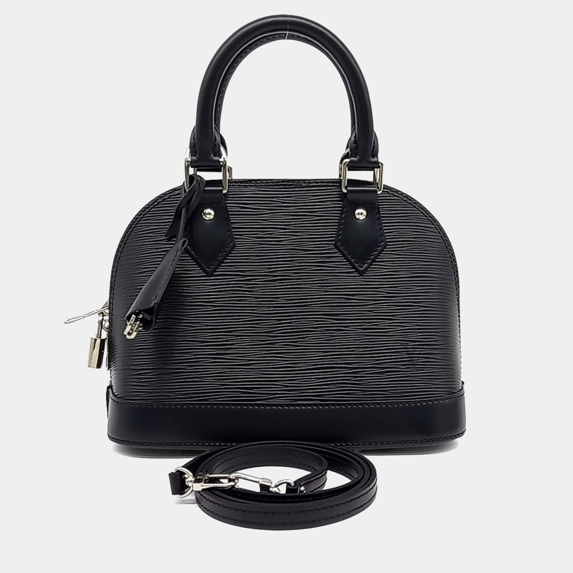 مملوكة مسبقًا Louis Vuitton Black Leather Epi Alma Bb
