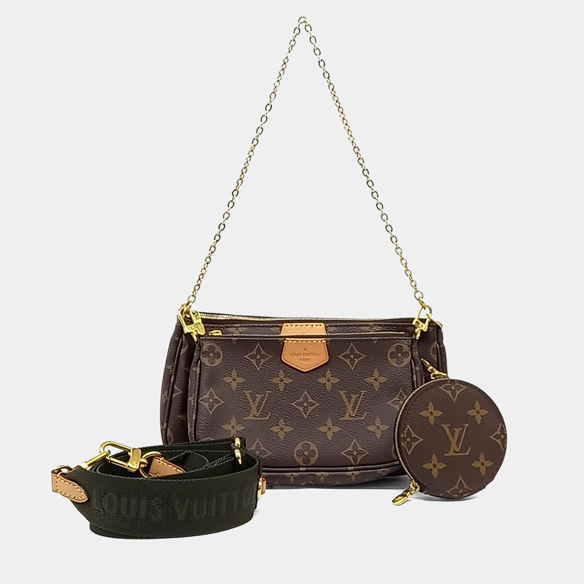 مملوكة مسبقًا حقيبة ملحق متعددة مونوجرام جلد بني لويس فويتون