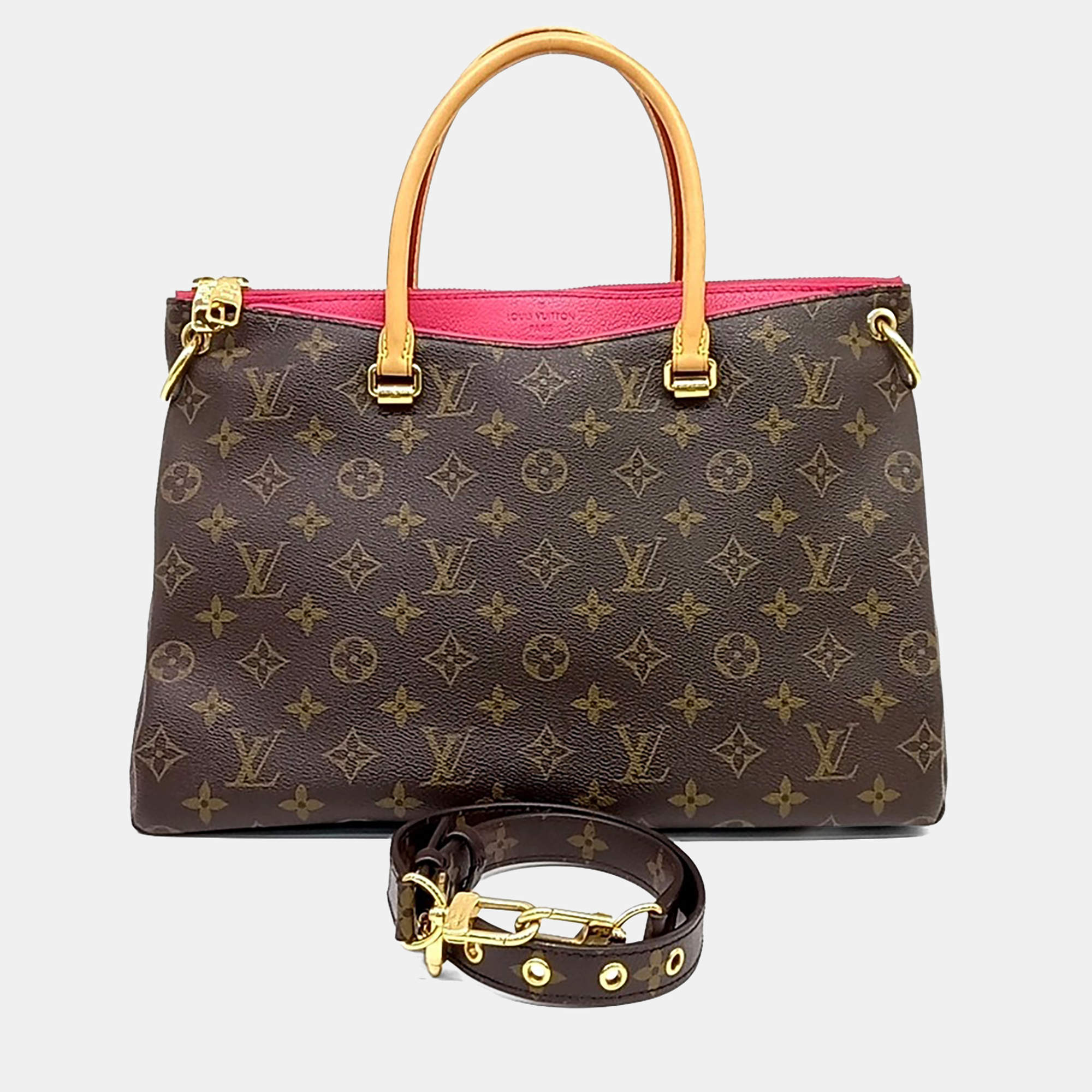 مملوكة مسبقًا Louis Vuitton Brown Canvas and Leather Monogram Pallas