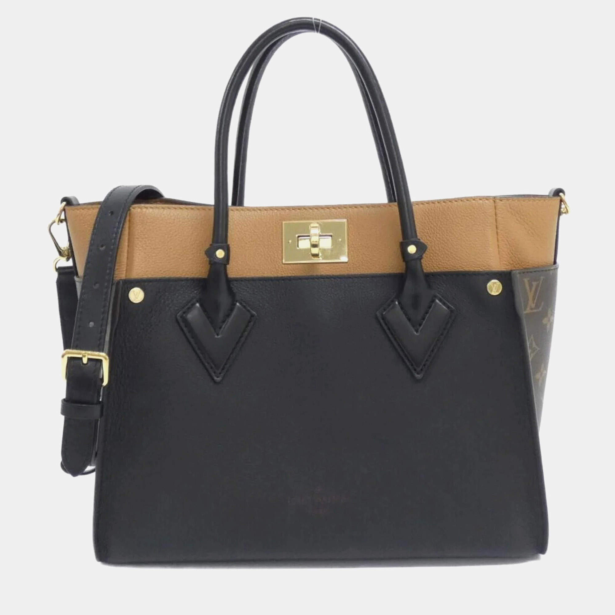 Pre Owned Louis Vuitton Monogram On My Side Mm Handbag