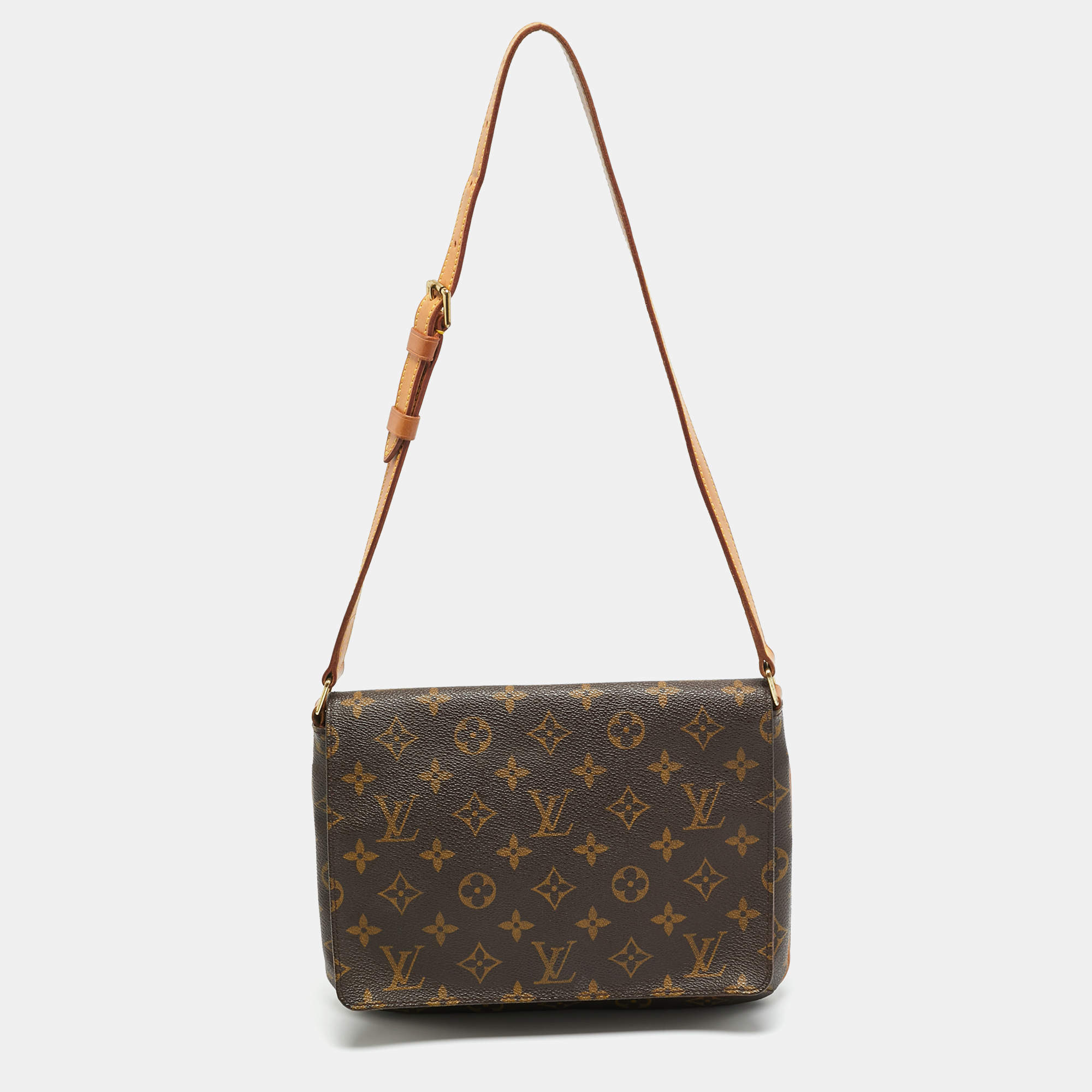Pre Owned Louis Vuitton Musette Tango Monogram Canvas Bag