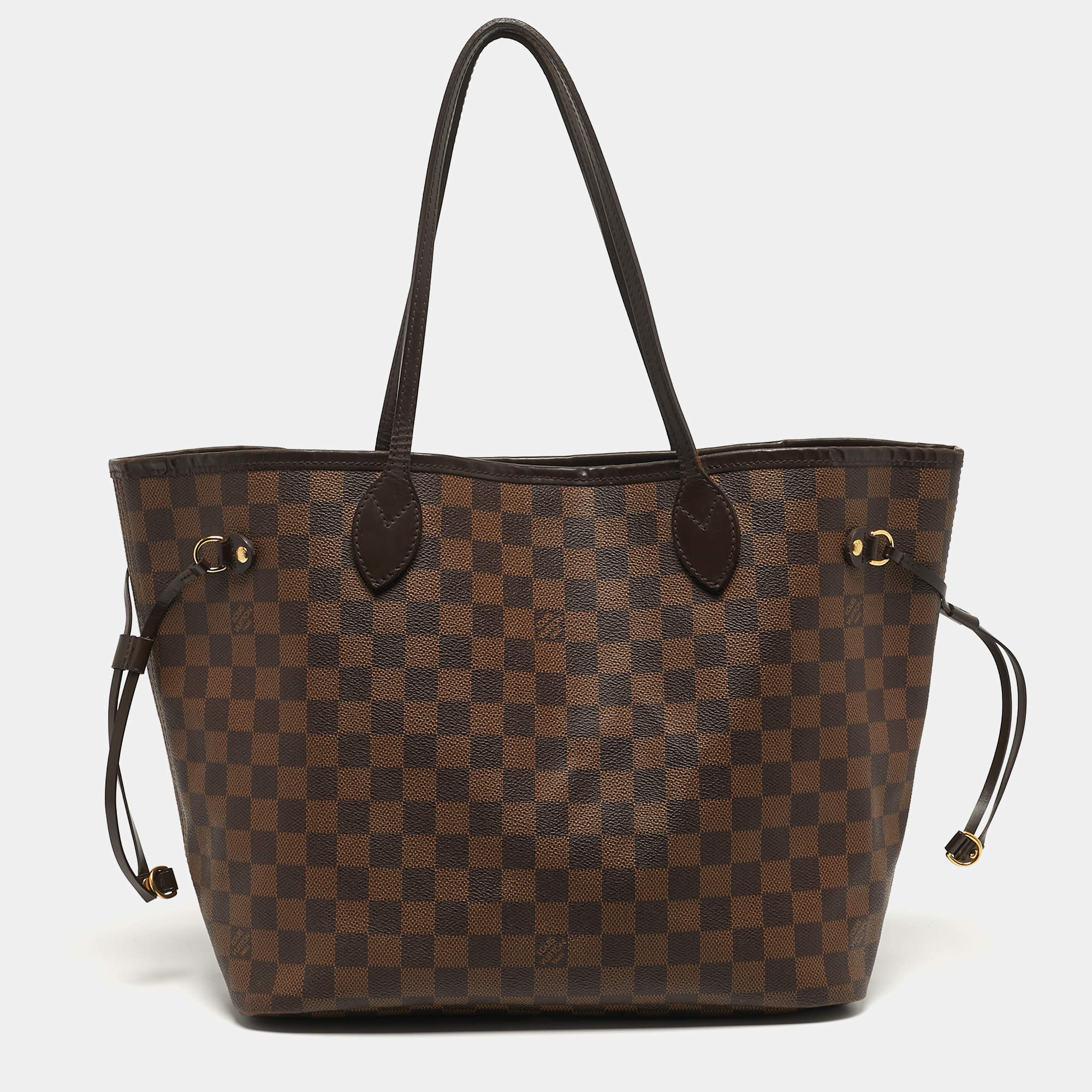 Pre Owned Louis Vuitton Neverfull MM Damier Ebene Canvas Bag