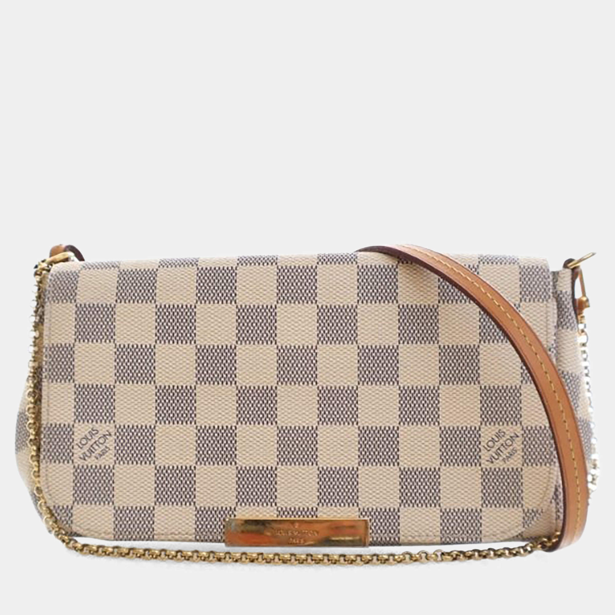 Pre Owned Louis Vuitton Damier Azur Favorite MM