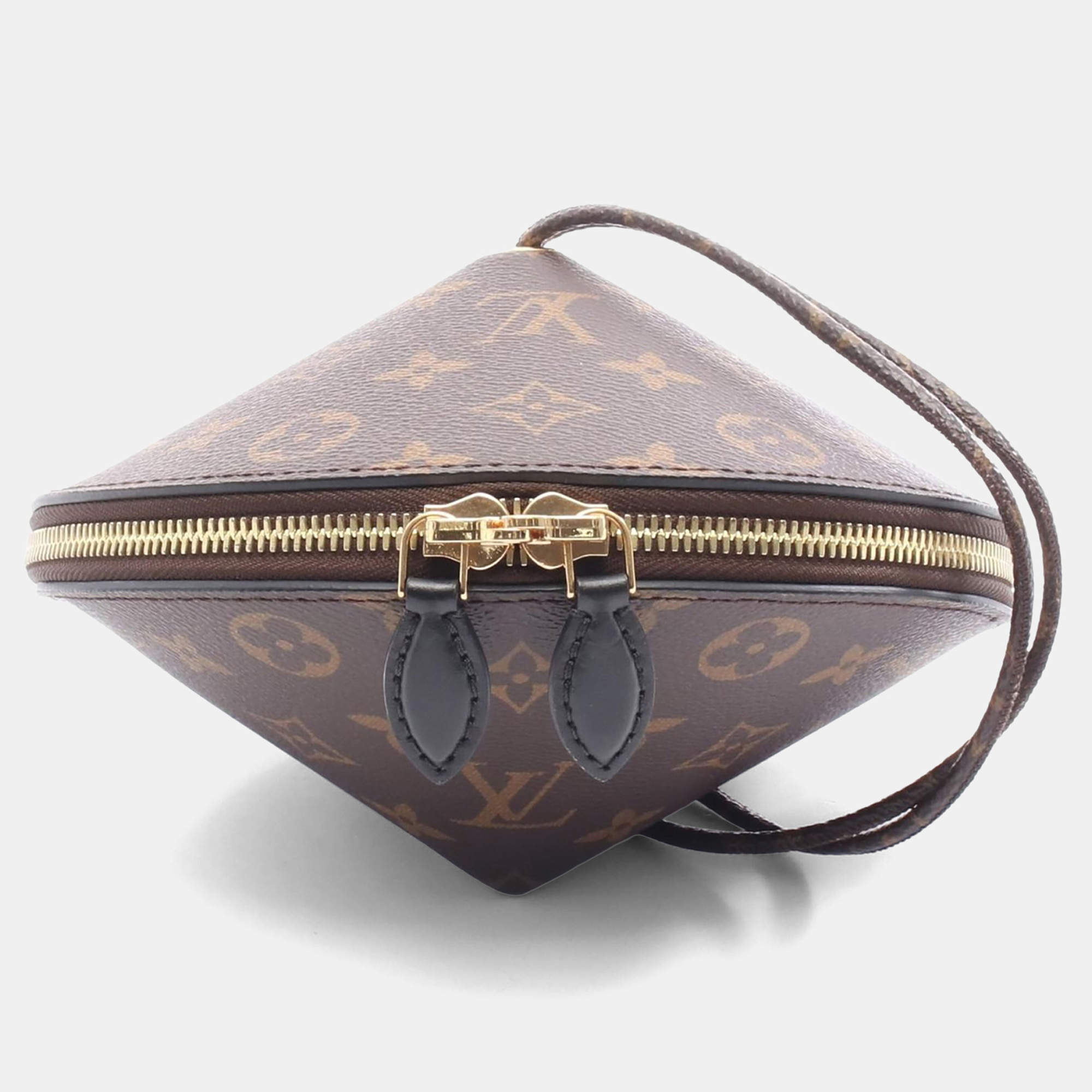 Pre Owned Louis Vuitton Toupie Brown Monogram Canvas and Leather Shoulder Bag