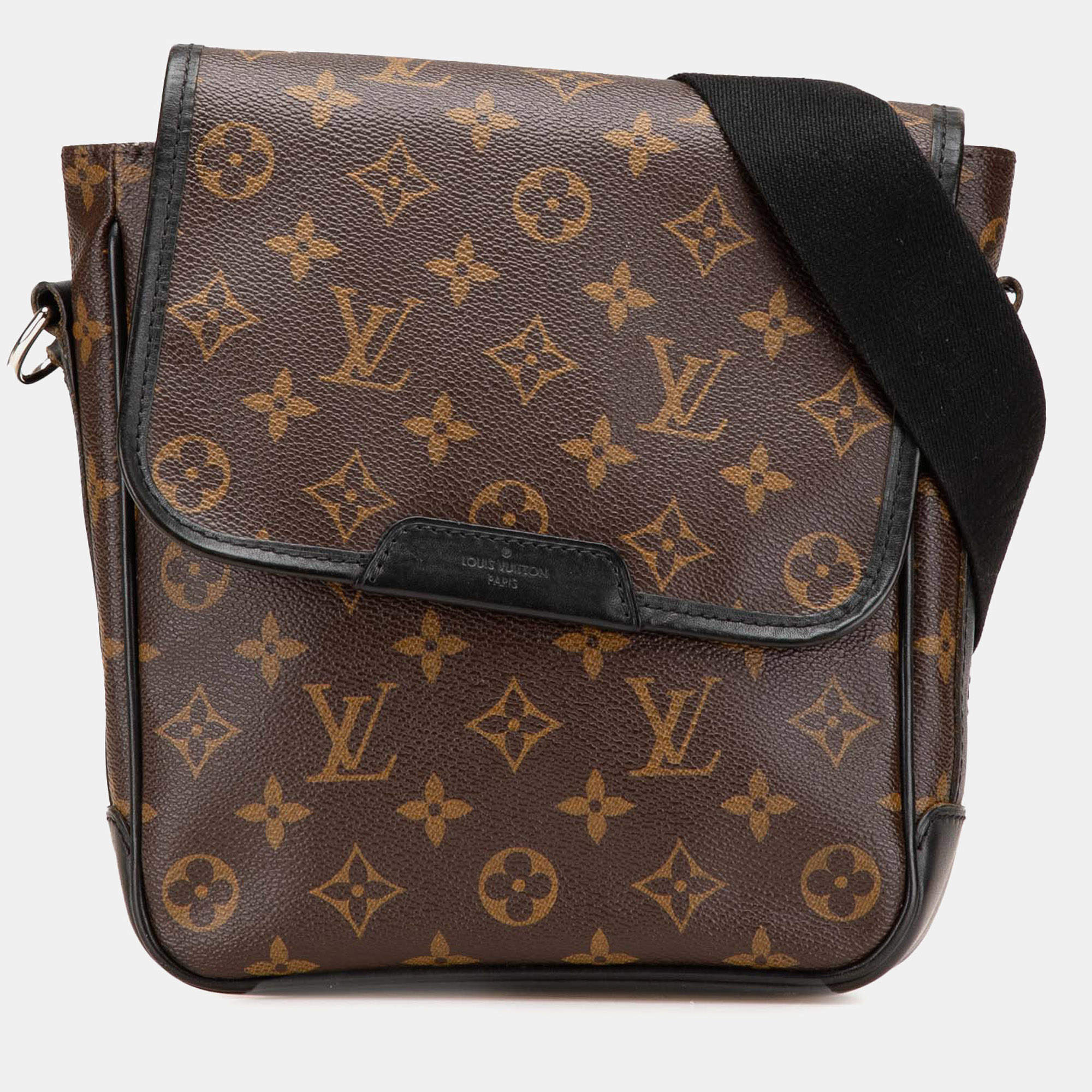 مملوكة مسبقًا Louis Vuitton Black Brown Monogram Macassar Bass PM