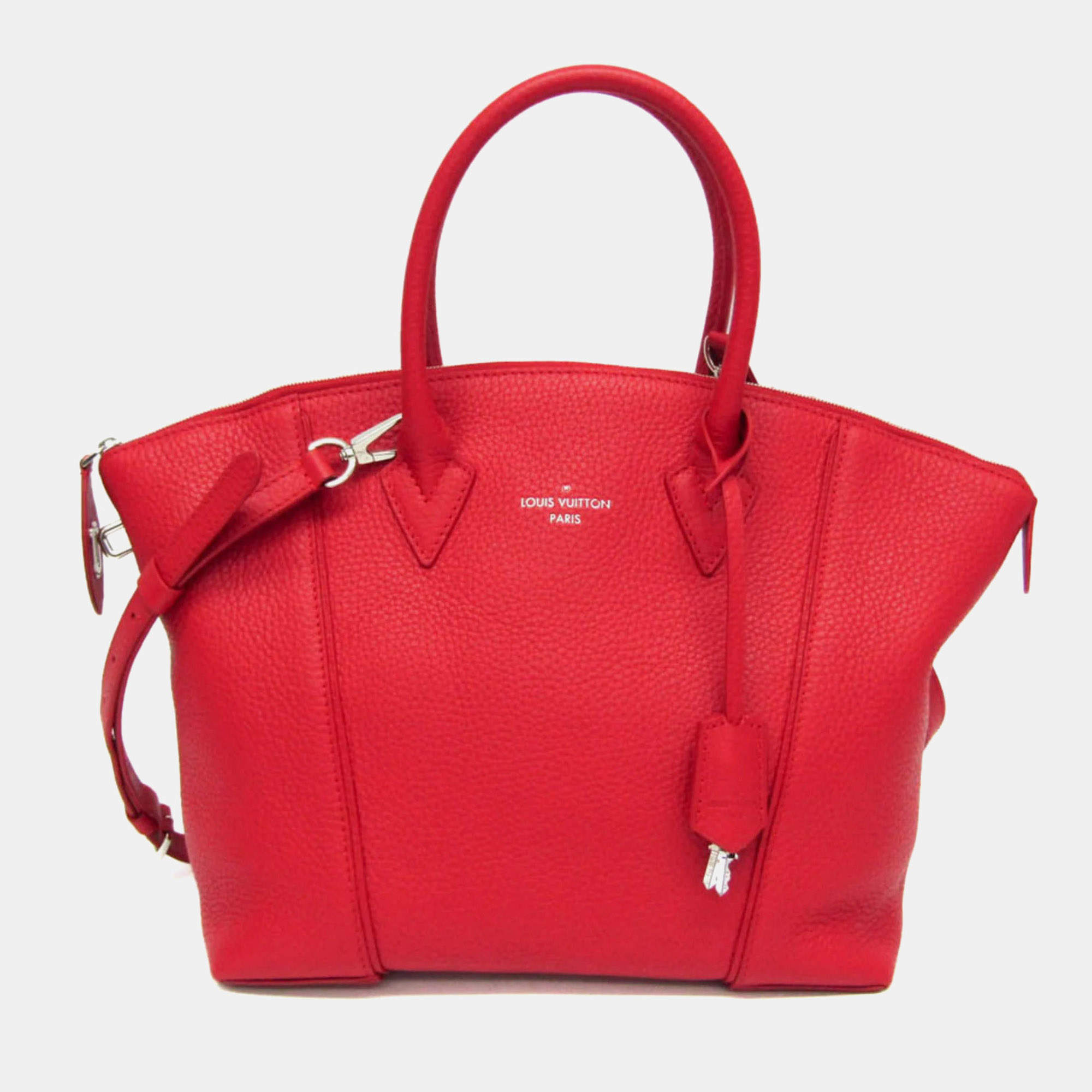 Pre Owned Louis Vuitton Parnassea Rockit PM Red Leather Shoulder Bag