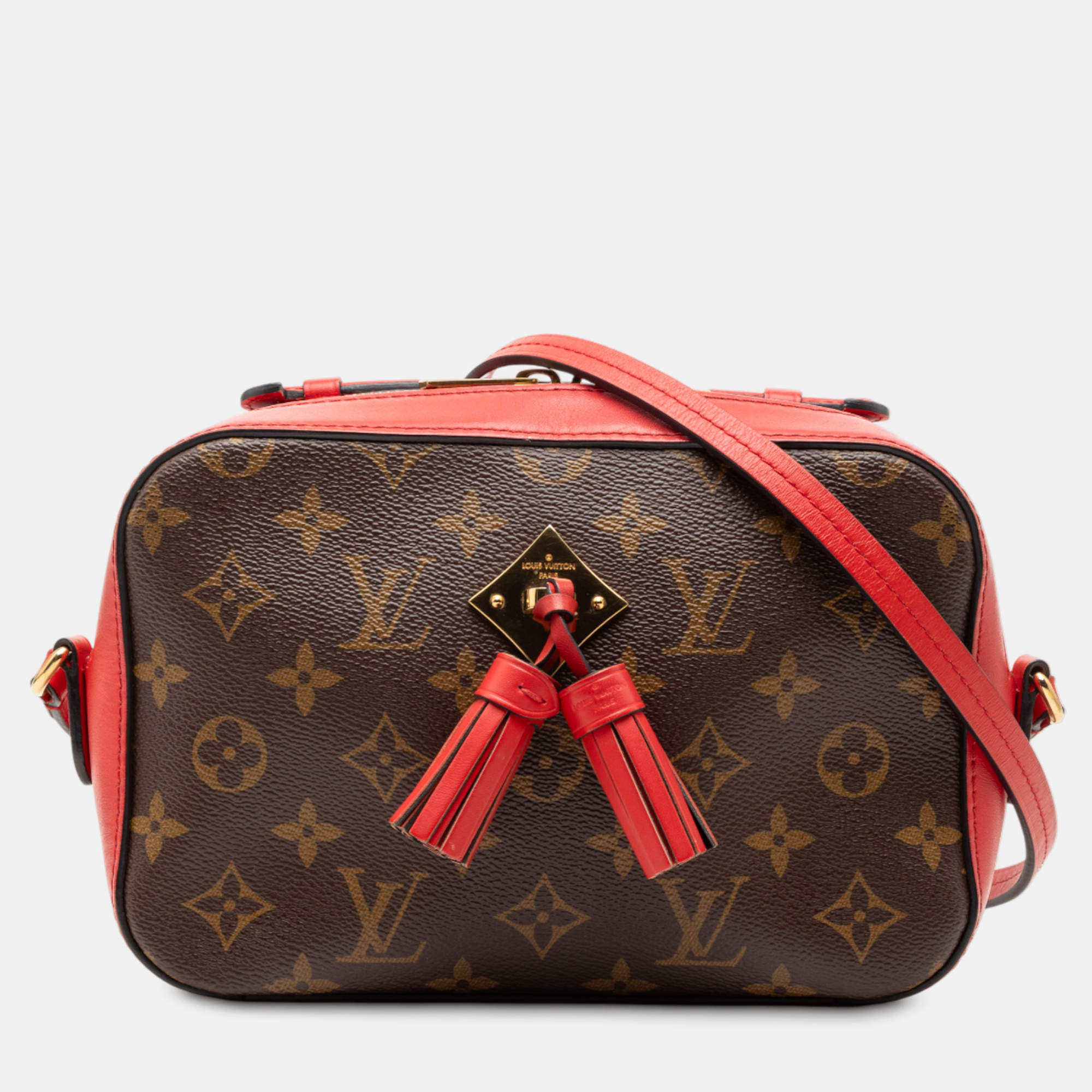 مملوكة مسبقًا Louis Vuitton Brown Red Monogram Saintonge