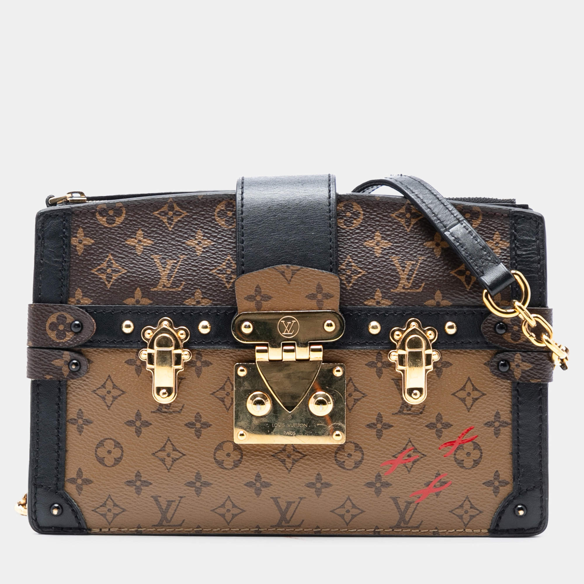 مملوكة مسبقًا Louis Vuitton Brown Monogram Reverse Trunk Clutch