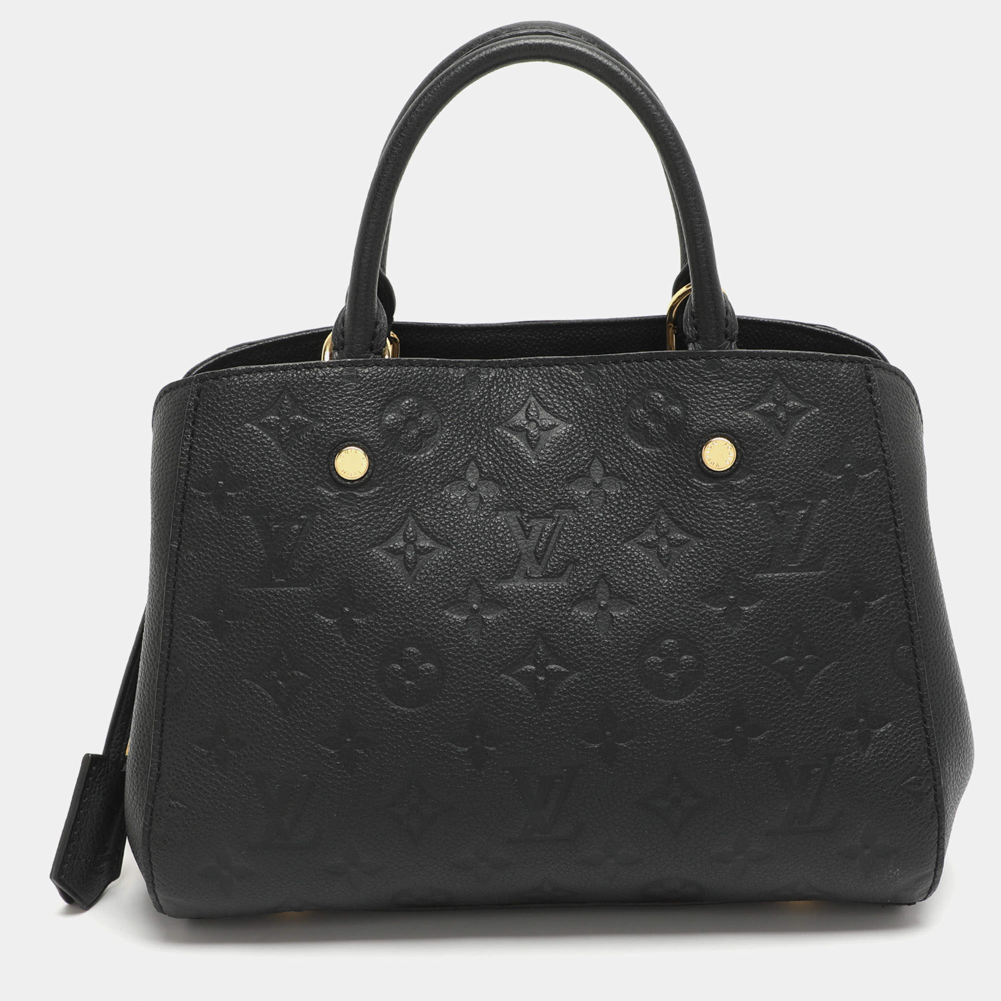 مملوكة مسبقًا Louis Vuitton Montaigne BB Black Monogram Empreinte Leather Bag