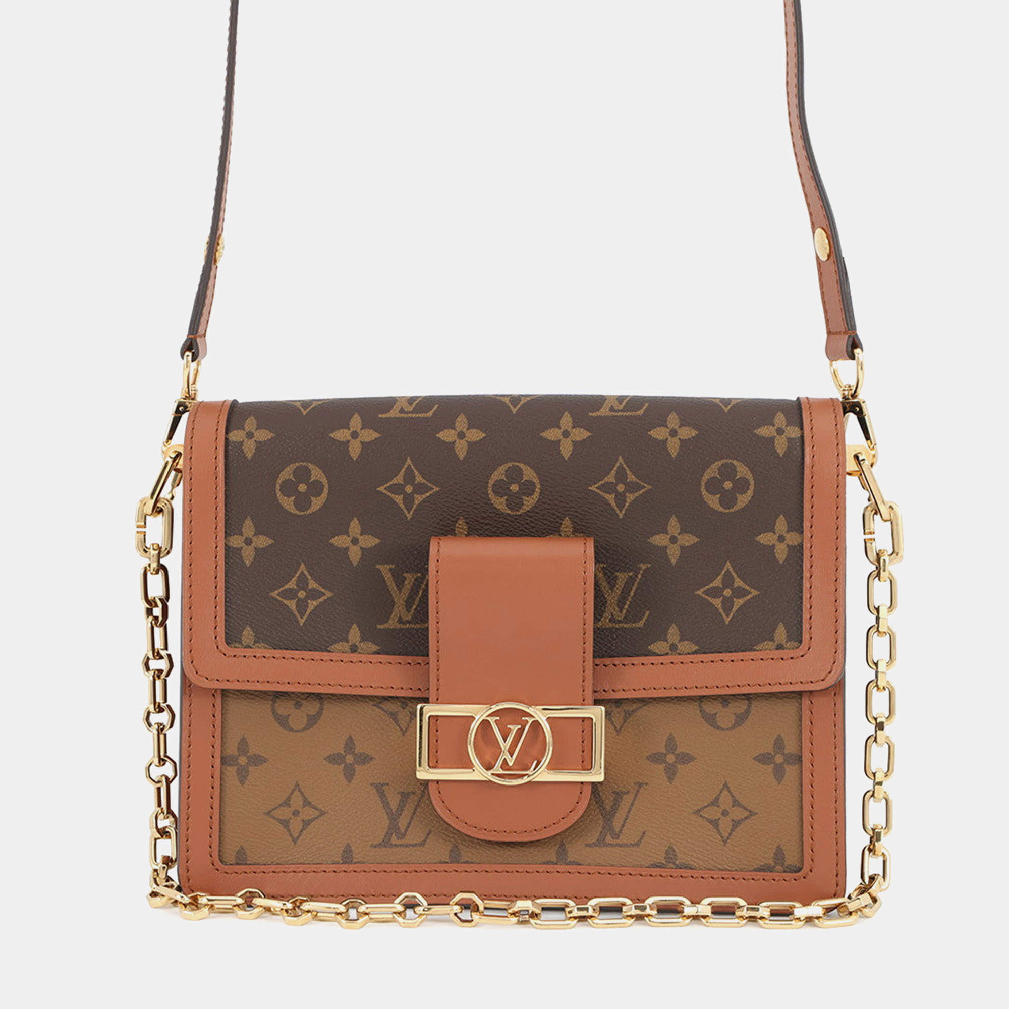 مملوكة مسبقًا Louis Vuitton Dauphine Noir Monogram Monogram Reverse Canvas Size Mm