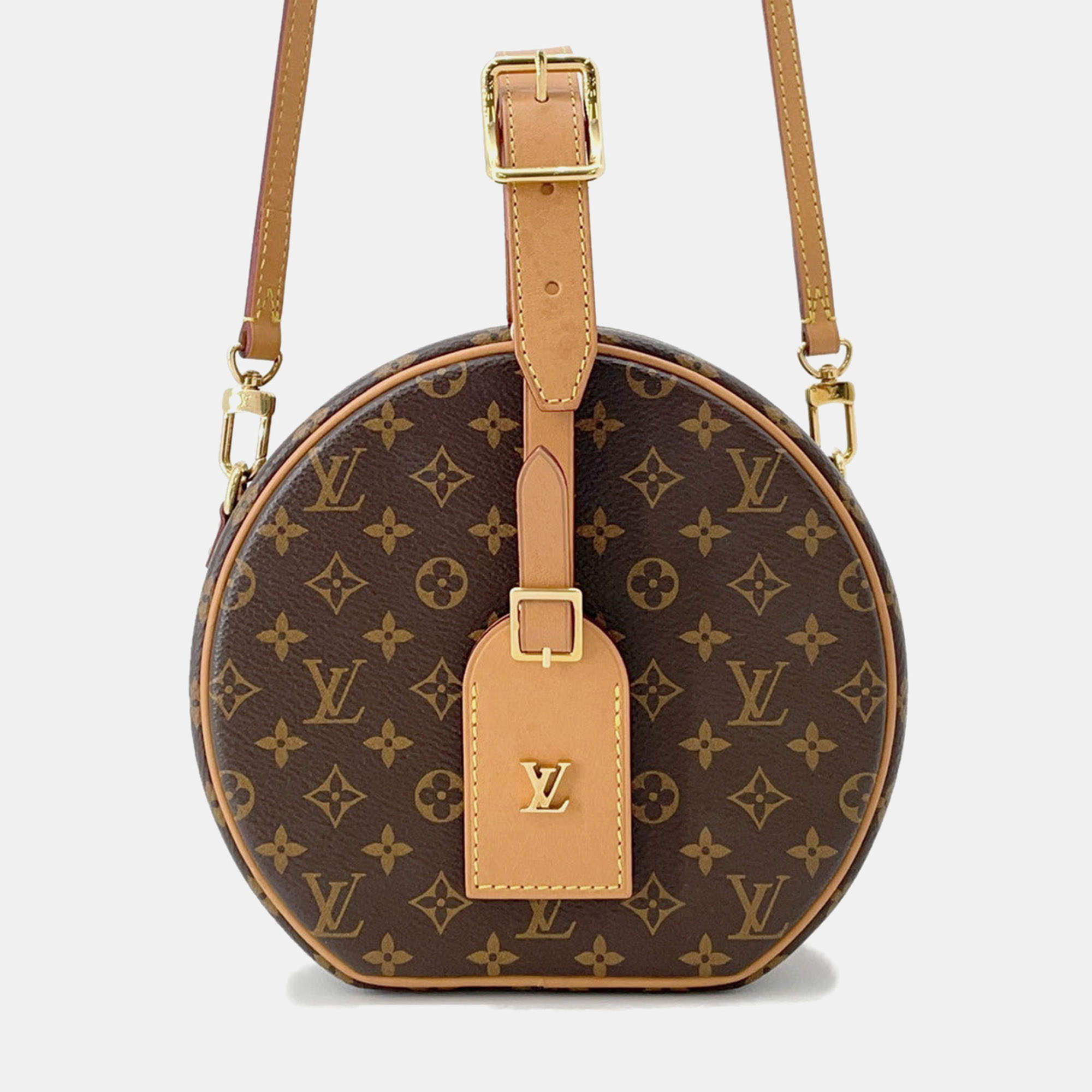 Pre Owned Louis Vuitton Petit Boite Chapeau Beige Monogram